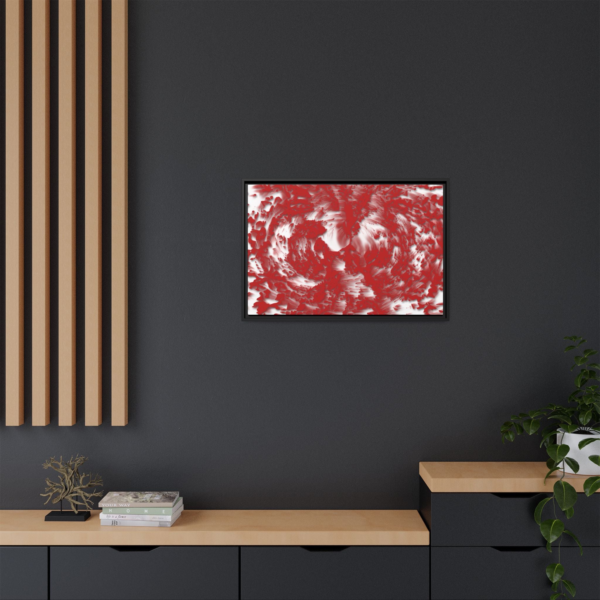 Framed Canvas Art - Tracers Red
