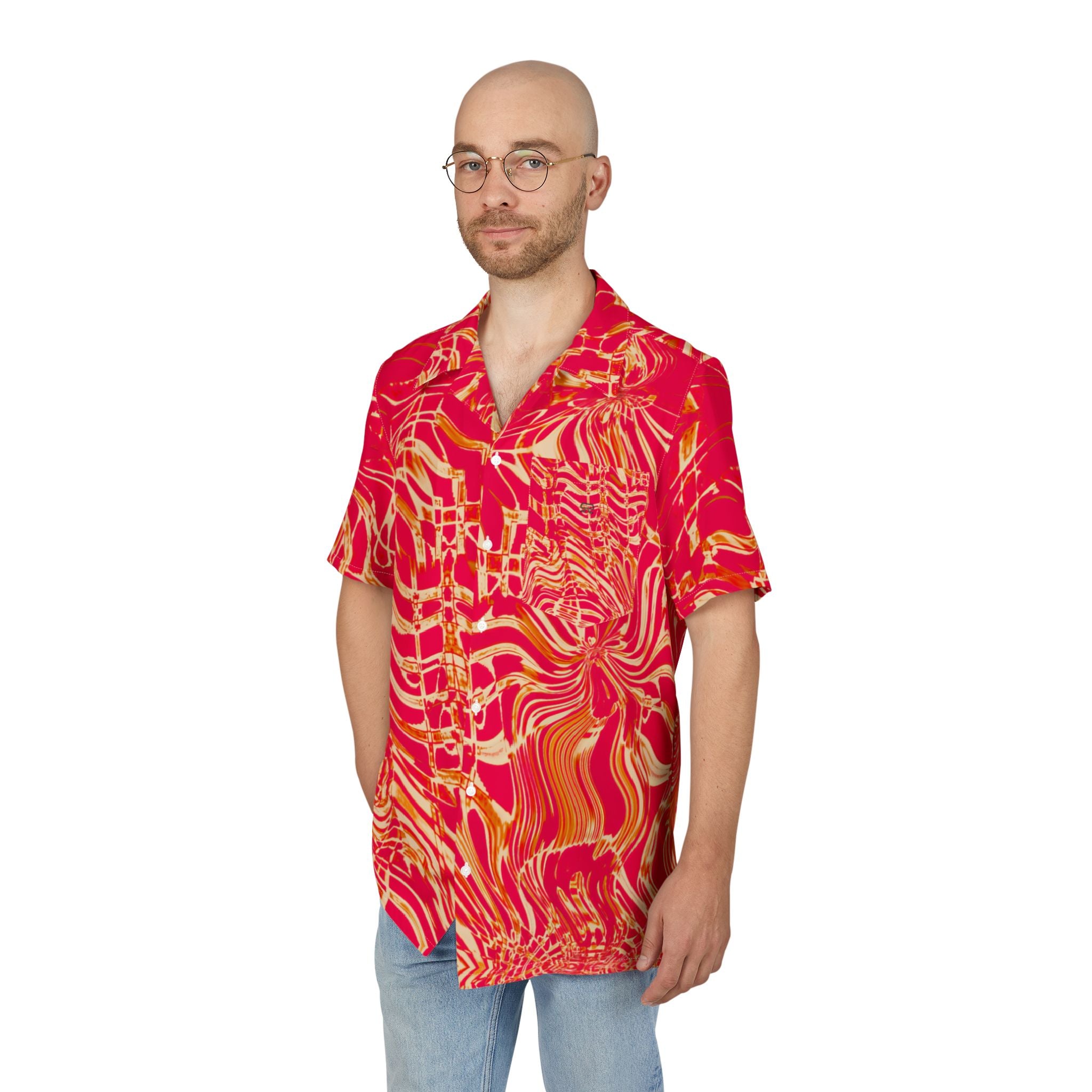 Hawaiian Shirt — Fiesta Flame