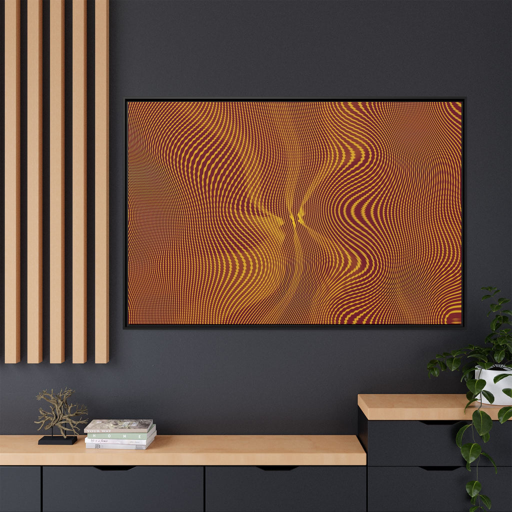 Framed Canvas Art — "Sun Spots Gold"