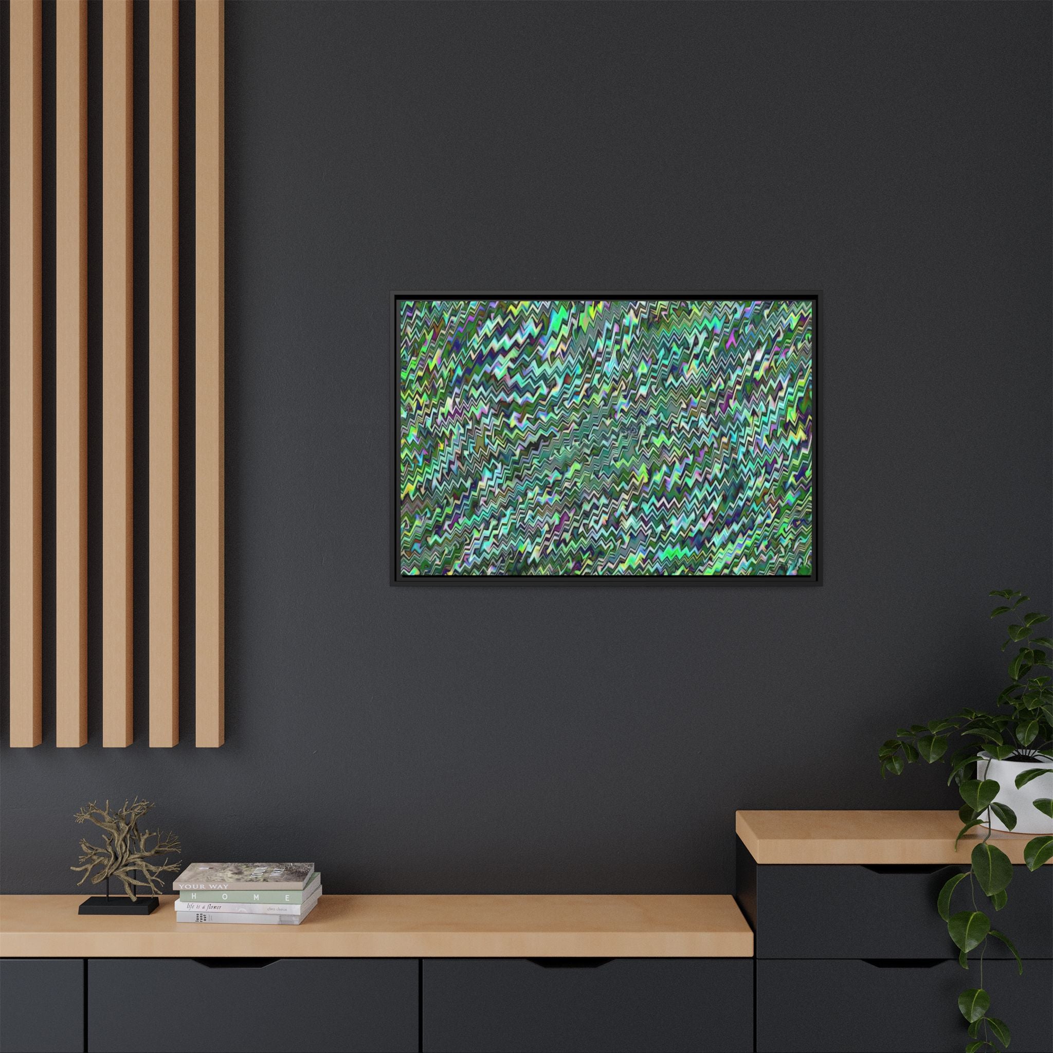 Framed Canvas Art — "GR Jagged"