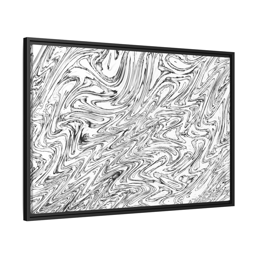 Framed Canvas Art — "Hoops BW"