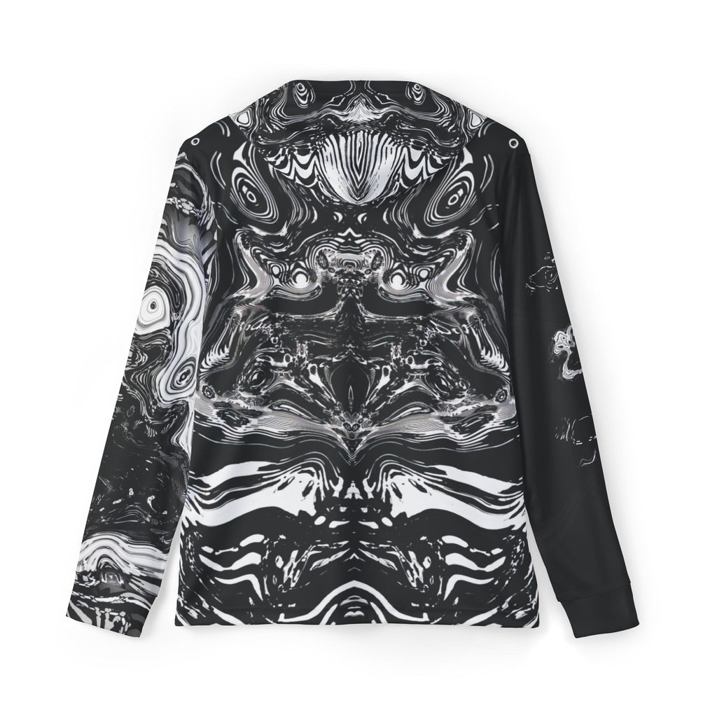 Men's Athletic Hoodie - Spirit Black and White (AOP)