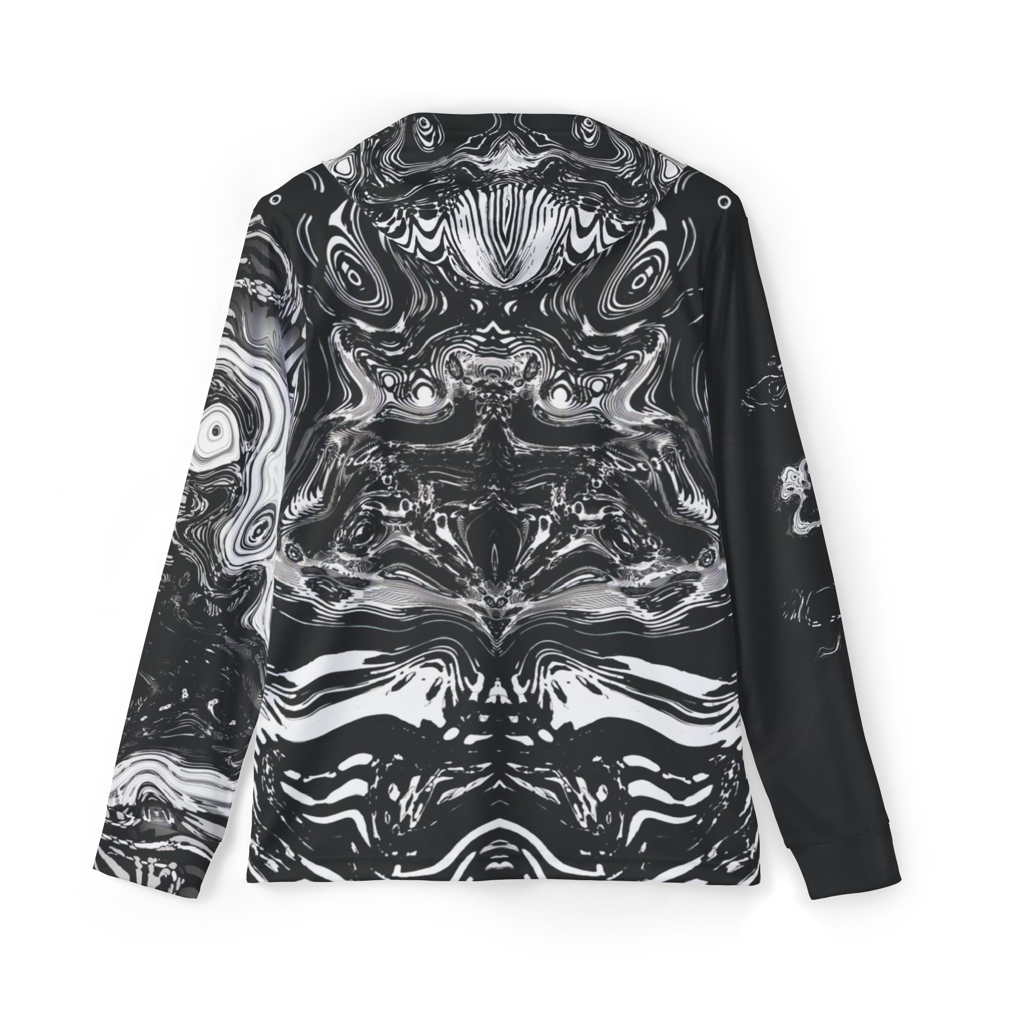 Men's Athletic Hoodie - Spirit Black and White (AOP)
