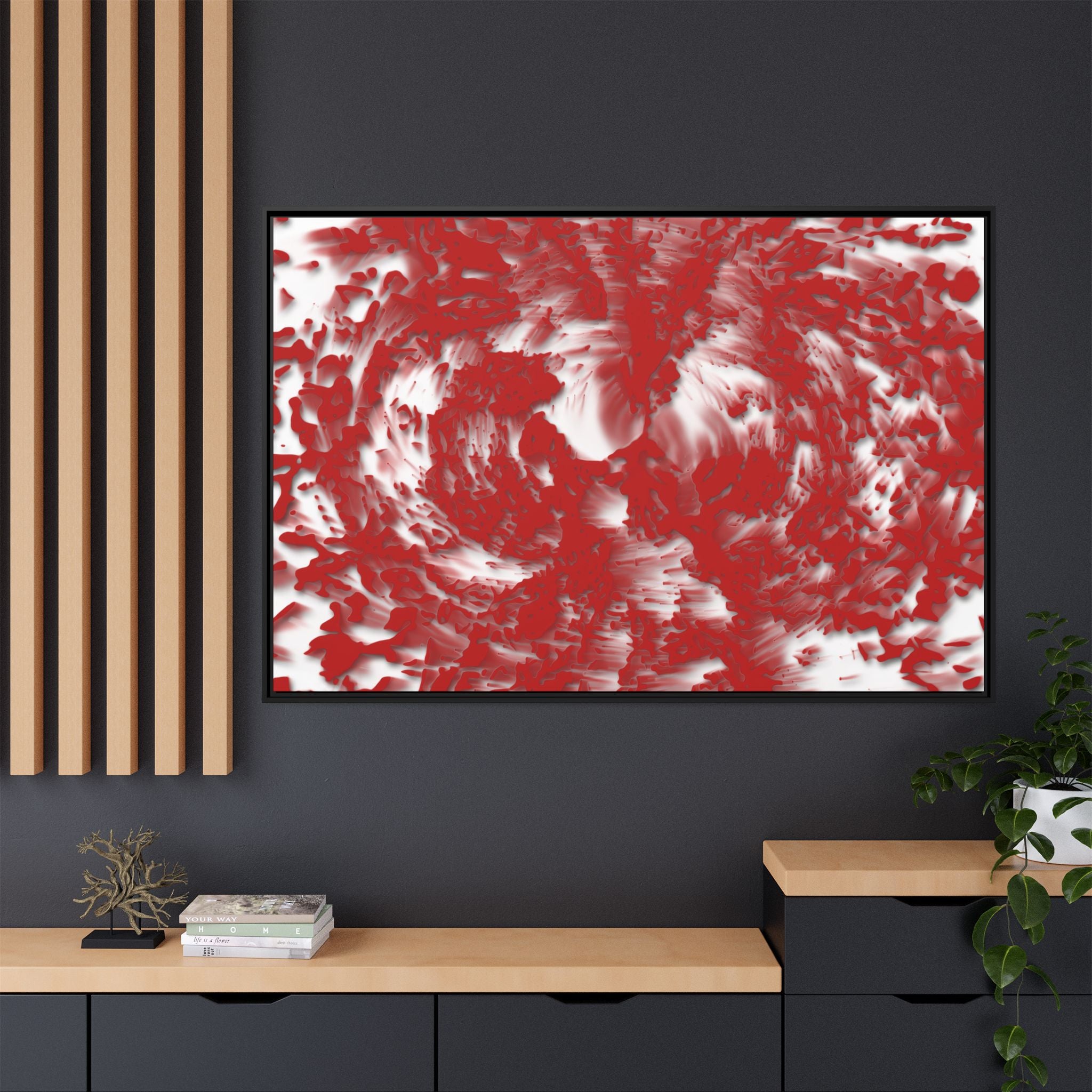 Framed Canvas Art - Tracers Red