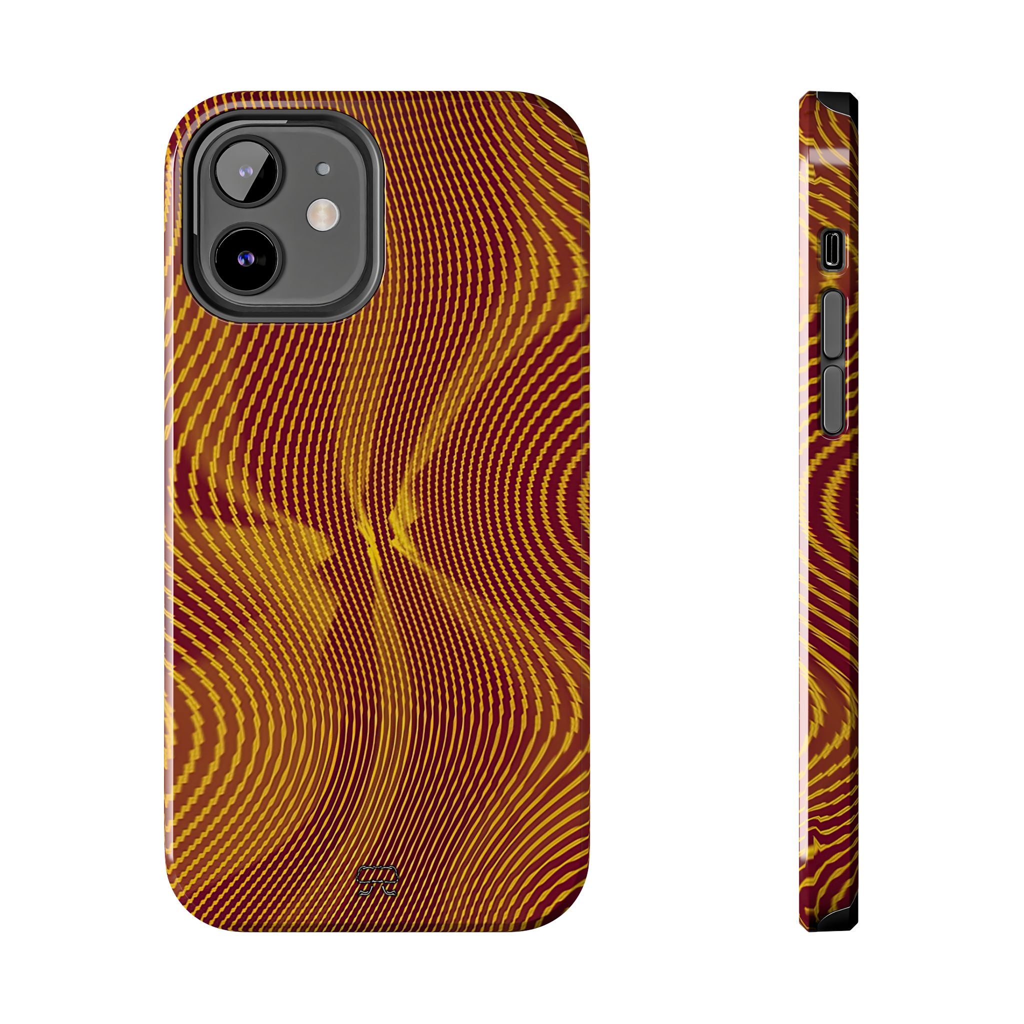 iPhones 11 thru 16 Durable Shockproof Case --- Sun Spots Gold