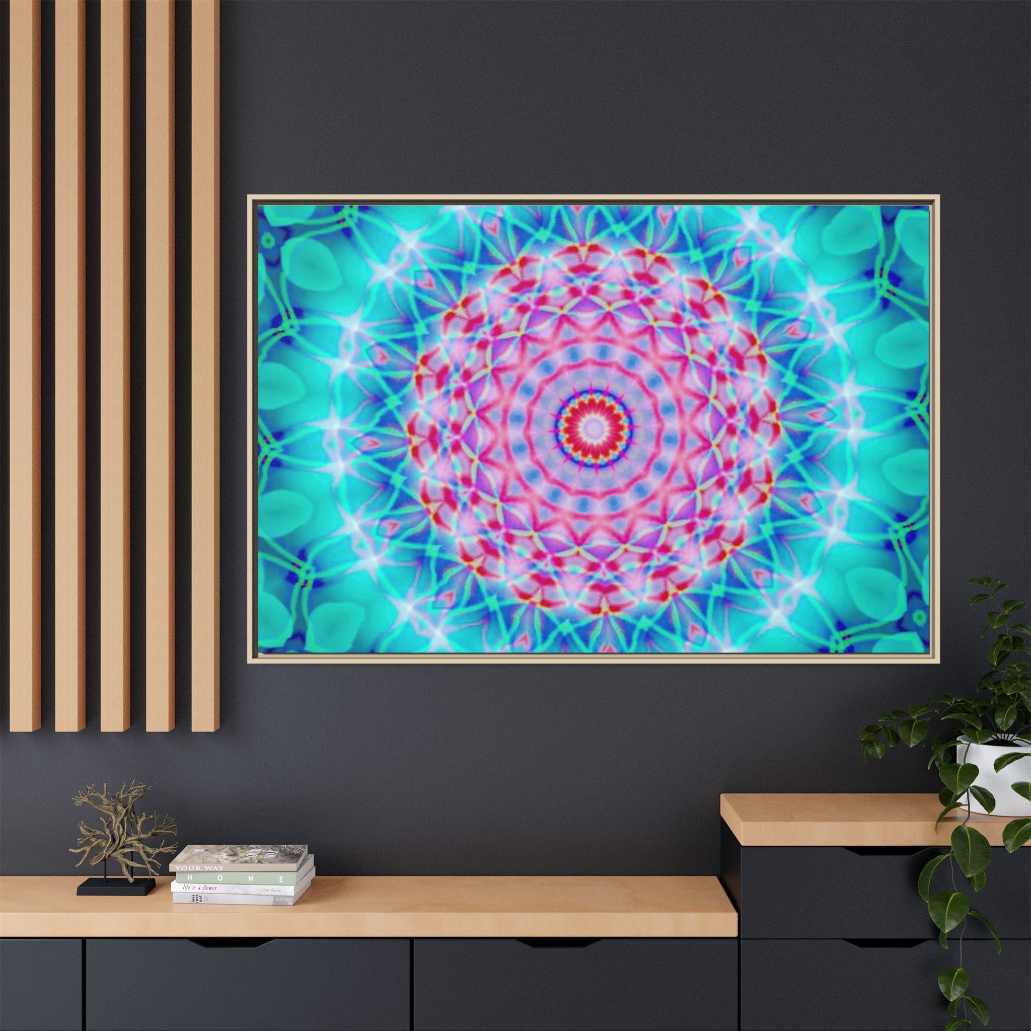 Framed Canvas Art — "Pink Fusion"
