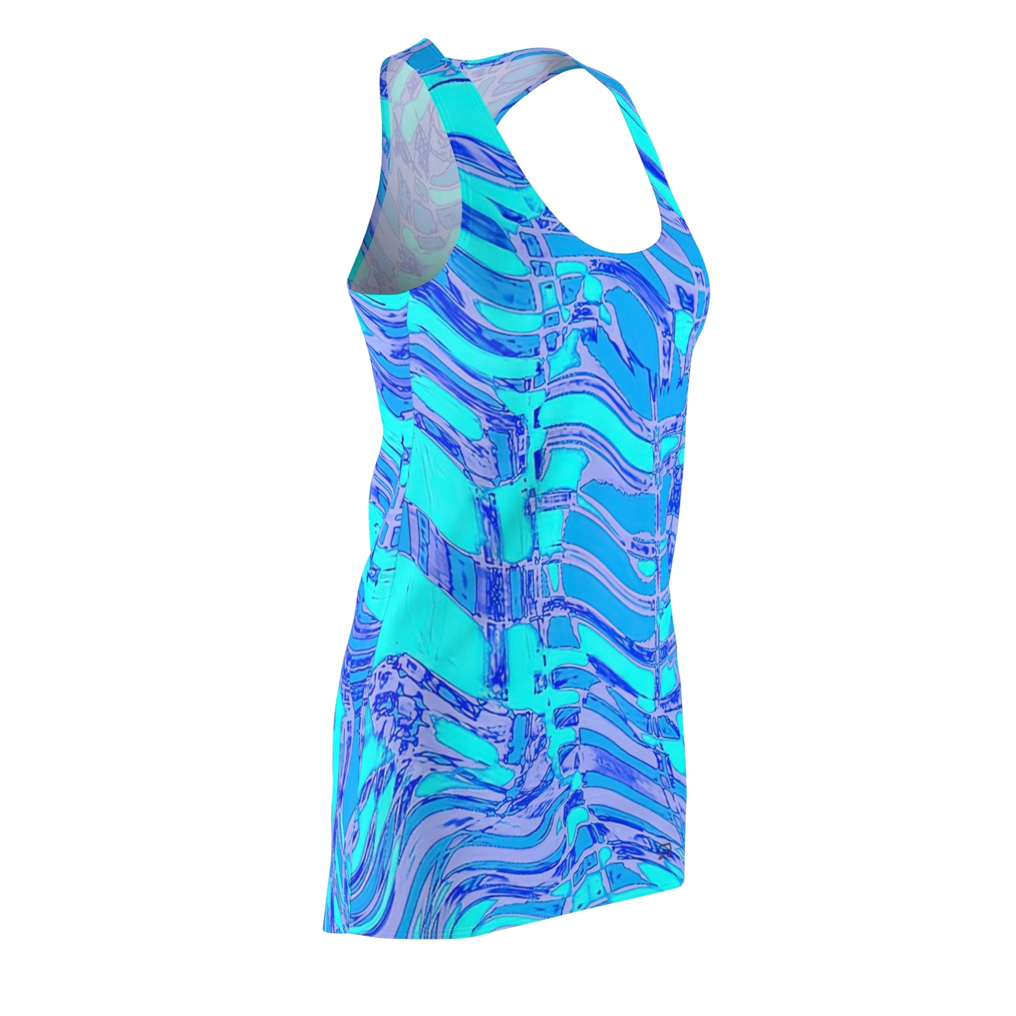 Racerback Dress — Fiesta Blu (AOP)