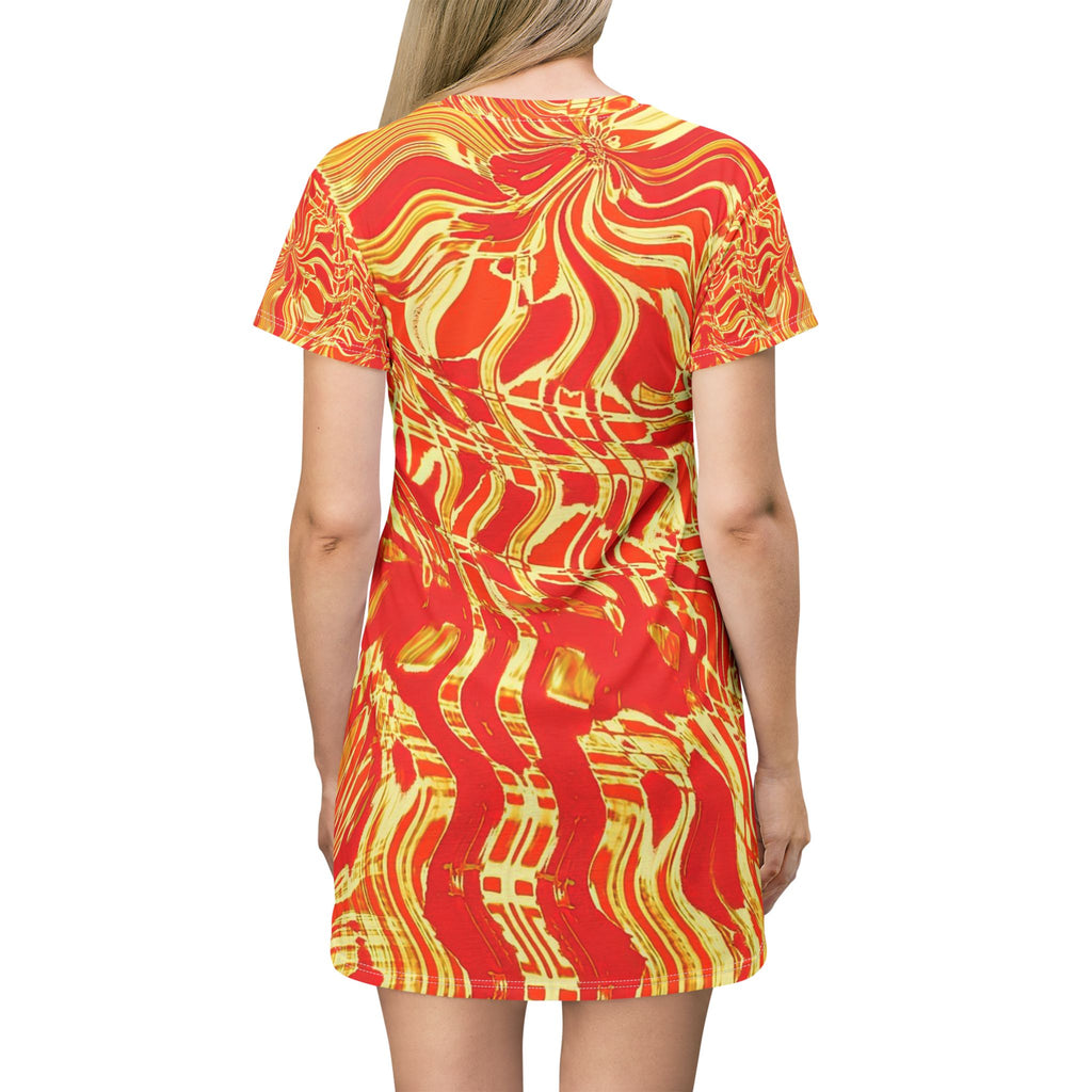T-Shirt Dress - Fiesta Fire