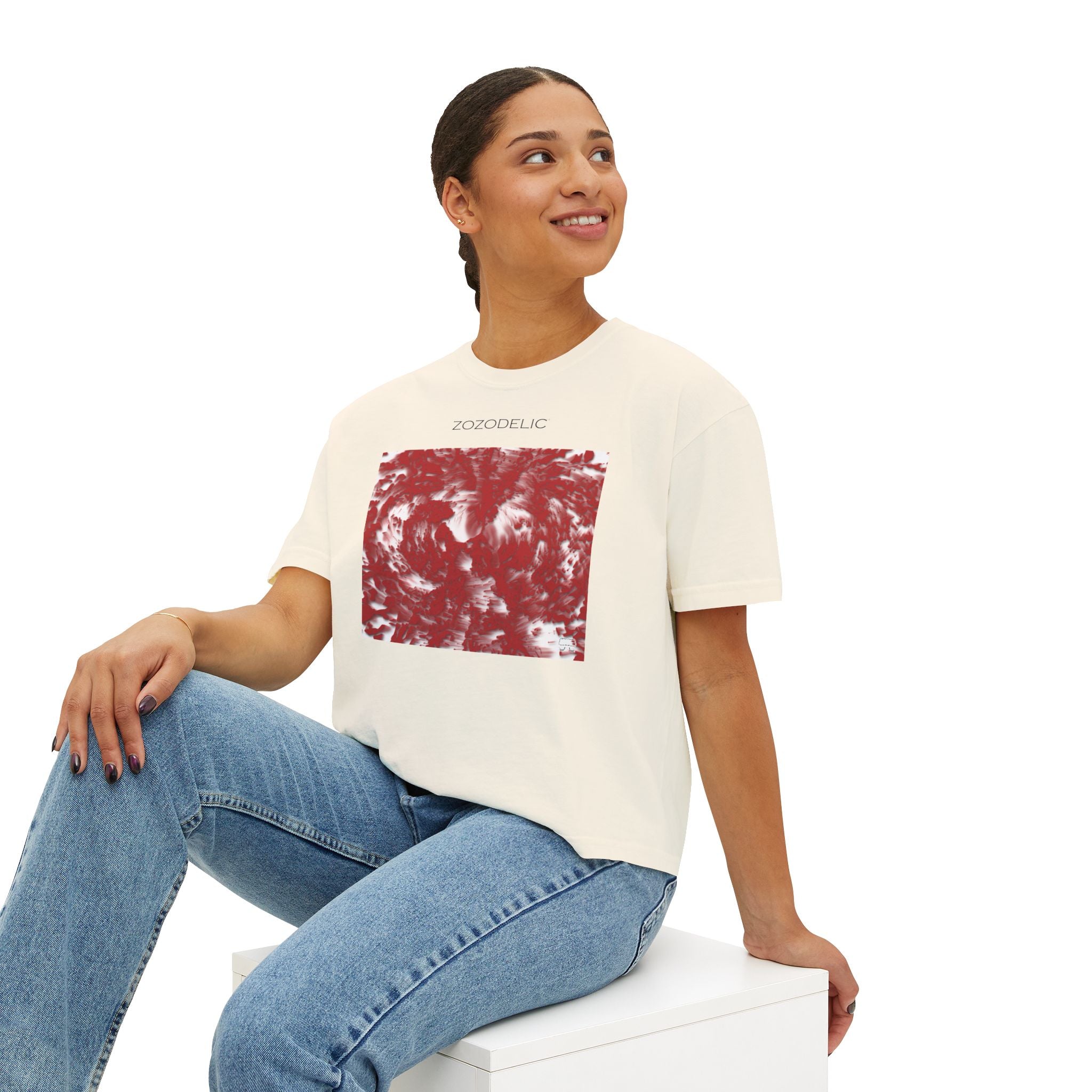 Woman's Box T-Shirt - Tracers Red