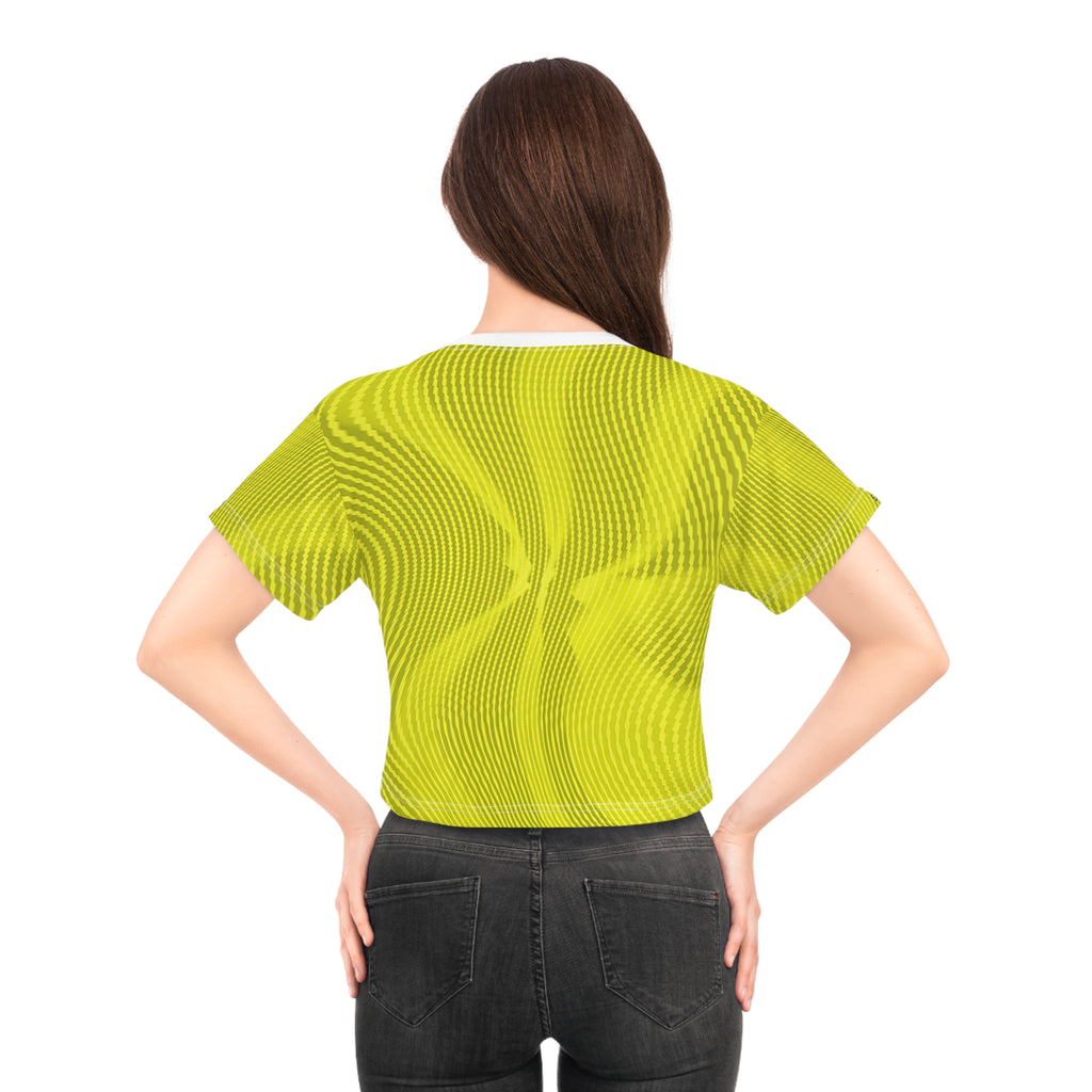 Crop Tee "Sun Spots Yellow" (AOP)