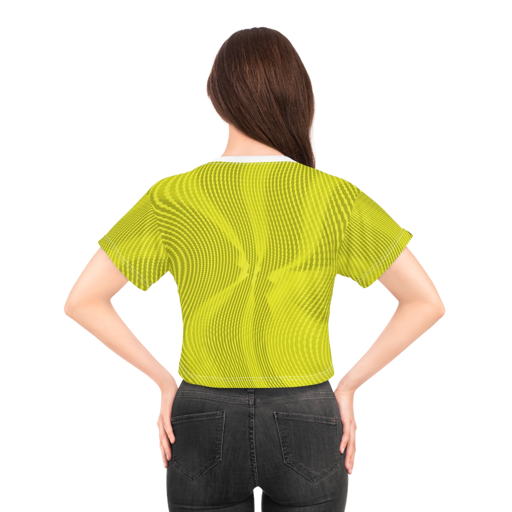 Crop Tee "Sun Spots Yellow" (AOP)