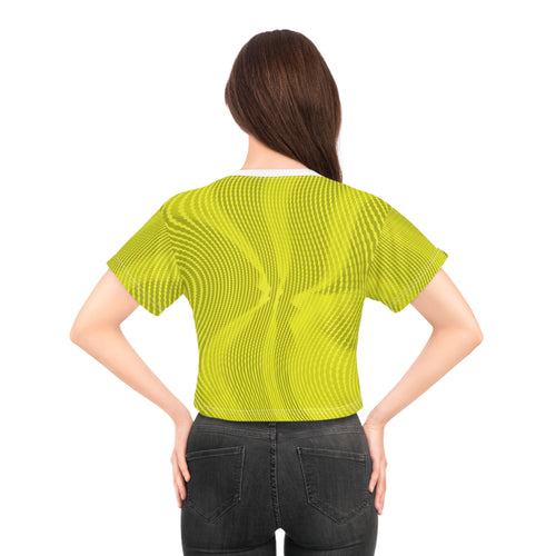 Crop Tee "Sun Spots Yellow" (AOP)