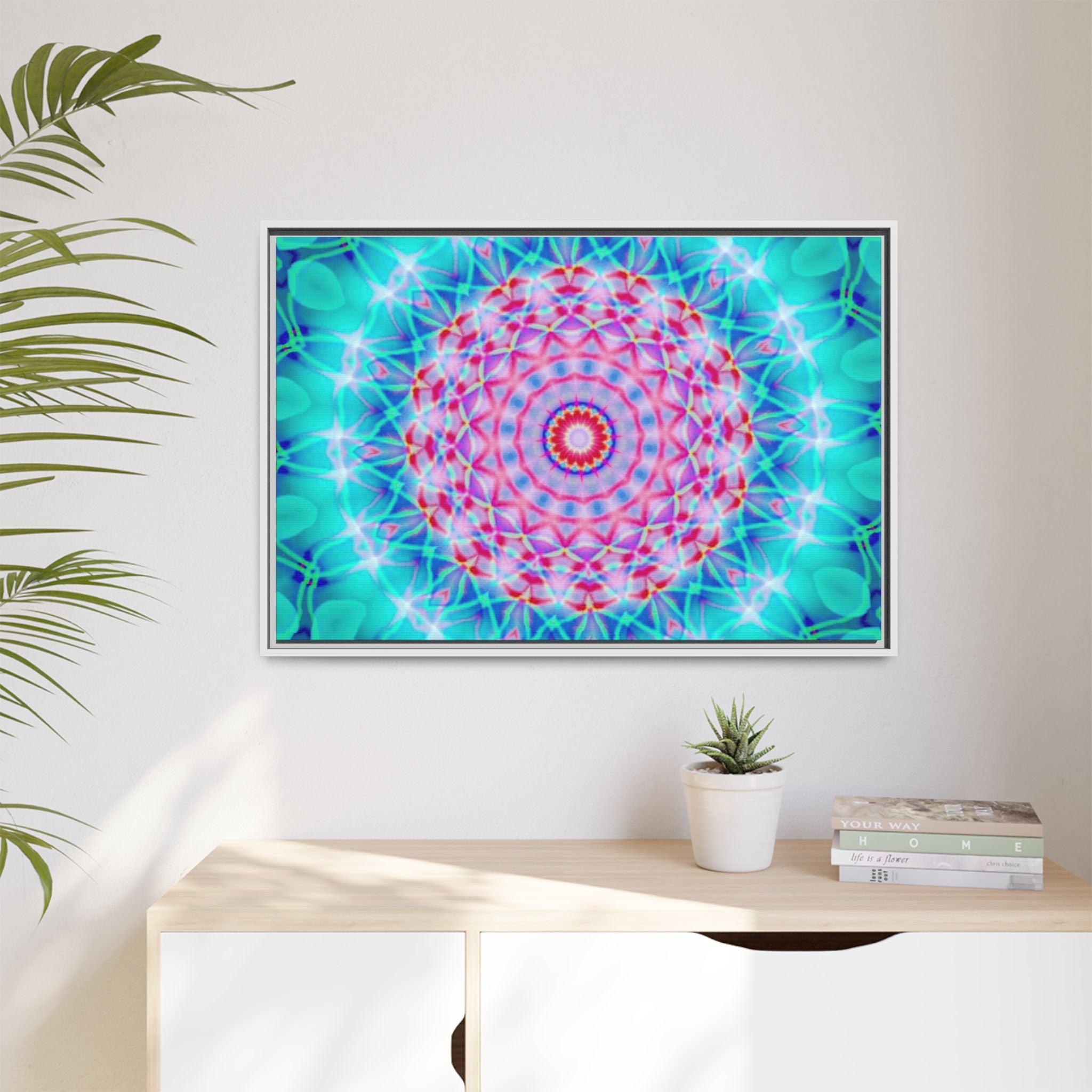 Framed Canvas Art — "Pink Fusion"