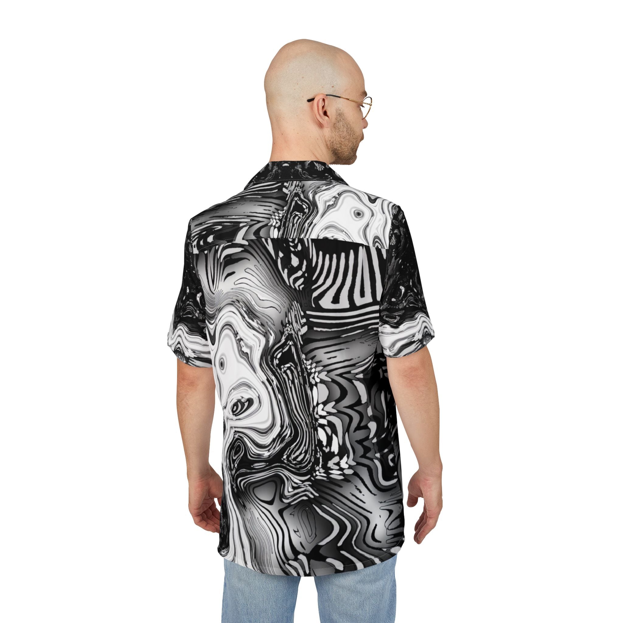 Hawaiian Shirt - Spirit Black and White
