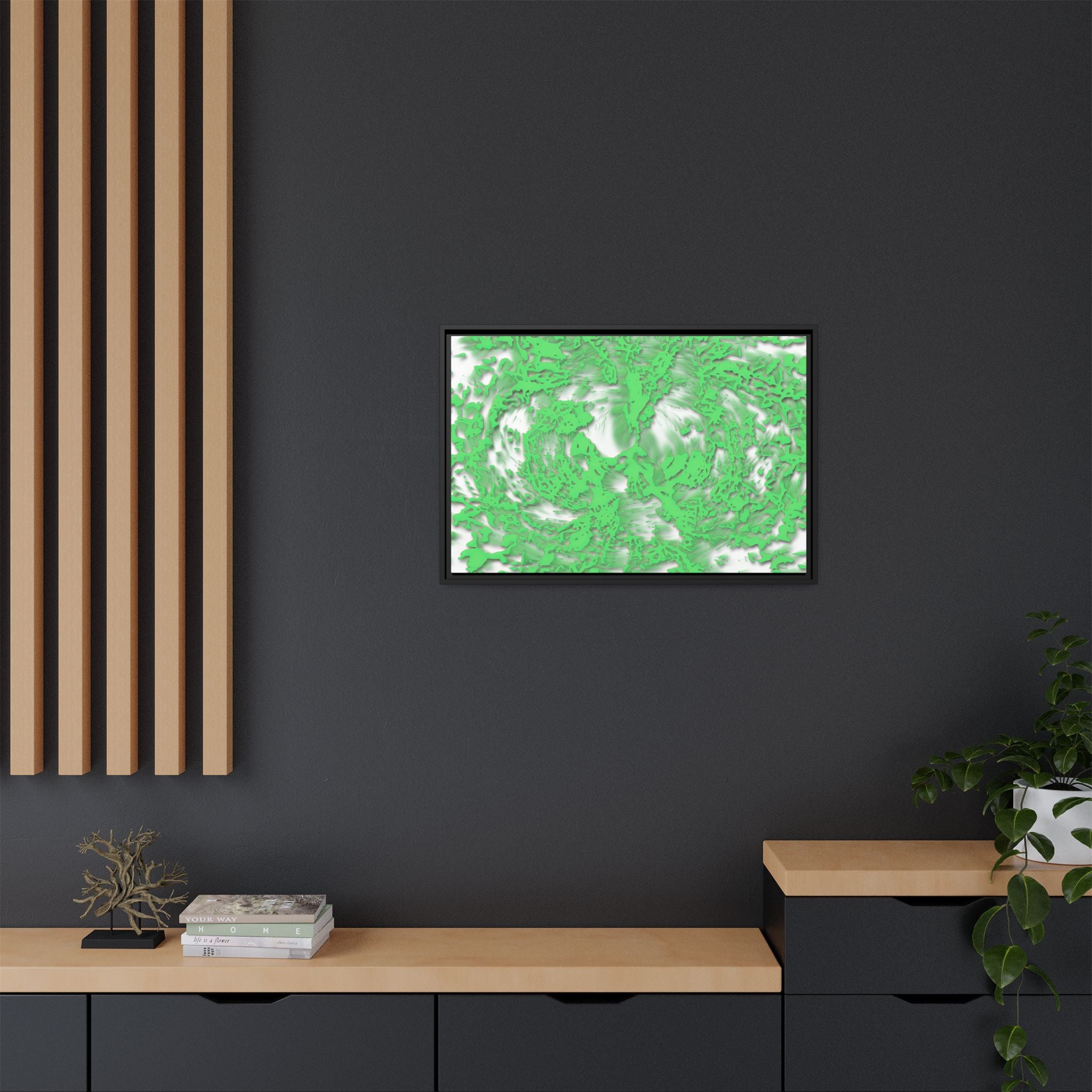Framed Canvas Art - Tracers Green
