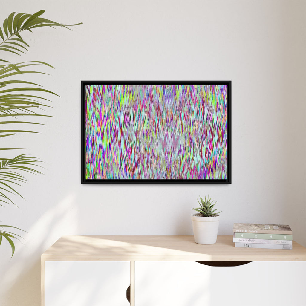 Framed Canvas Art — "Gun Runners Static"