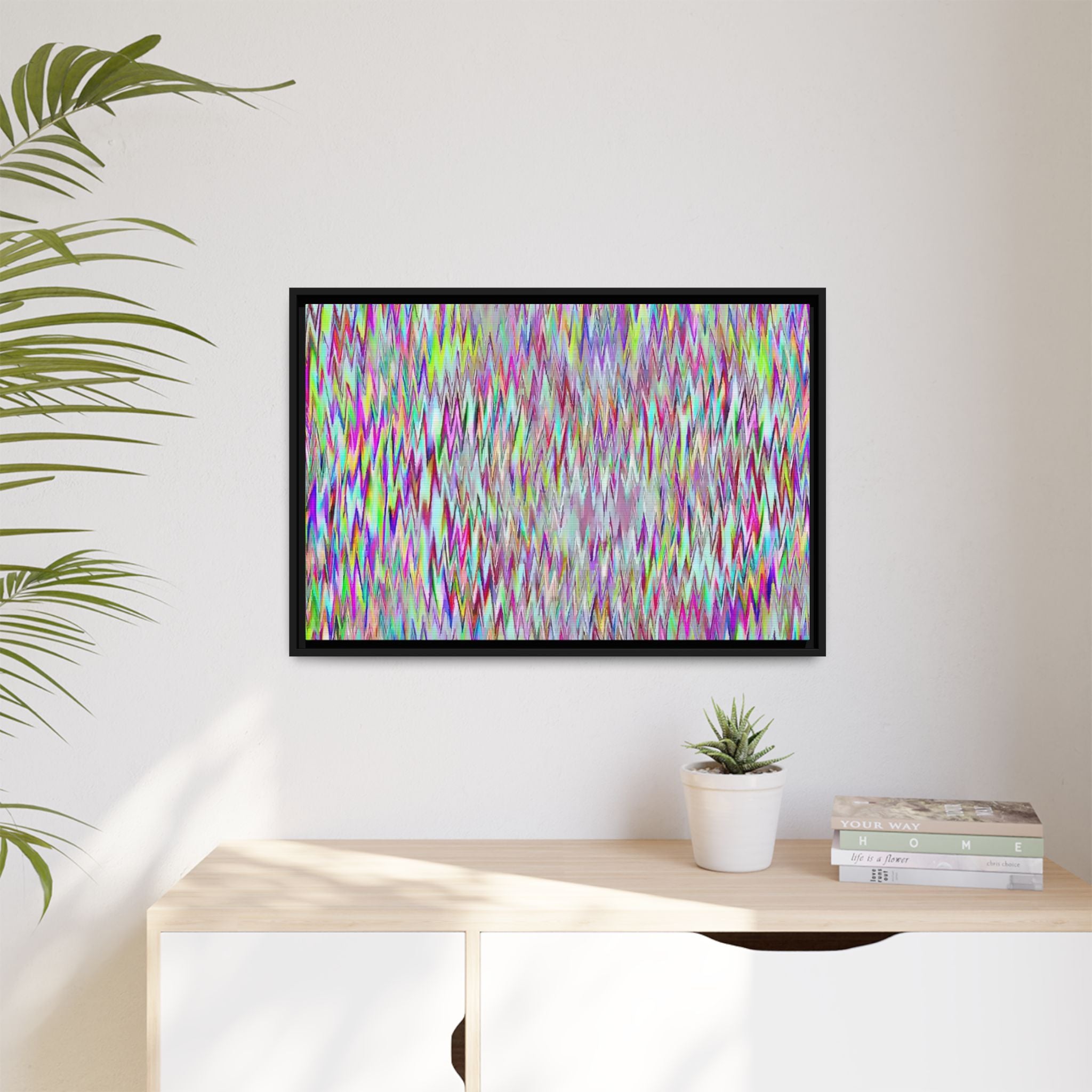 Framed Canvas Art — "Gun Runners Static"