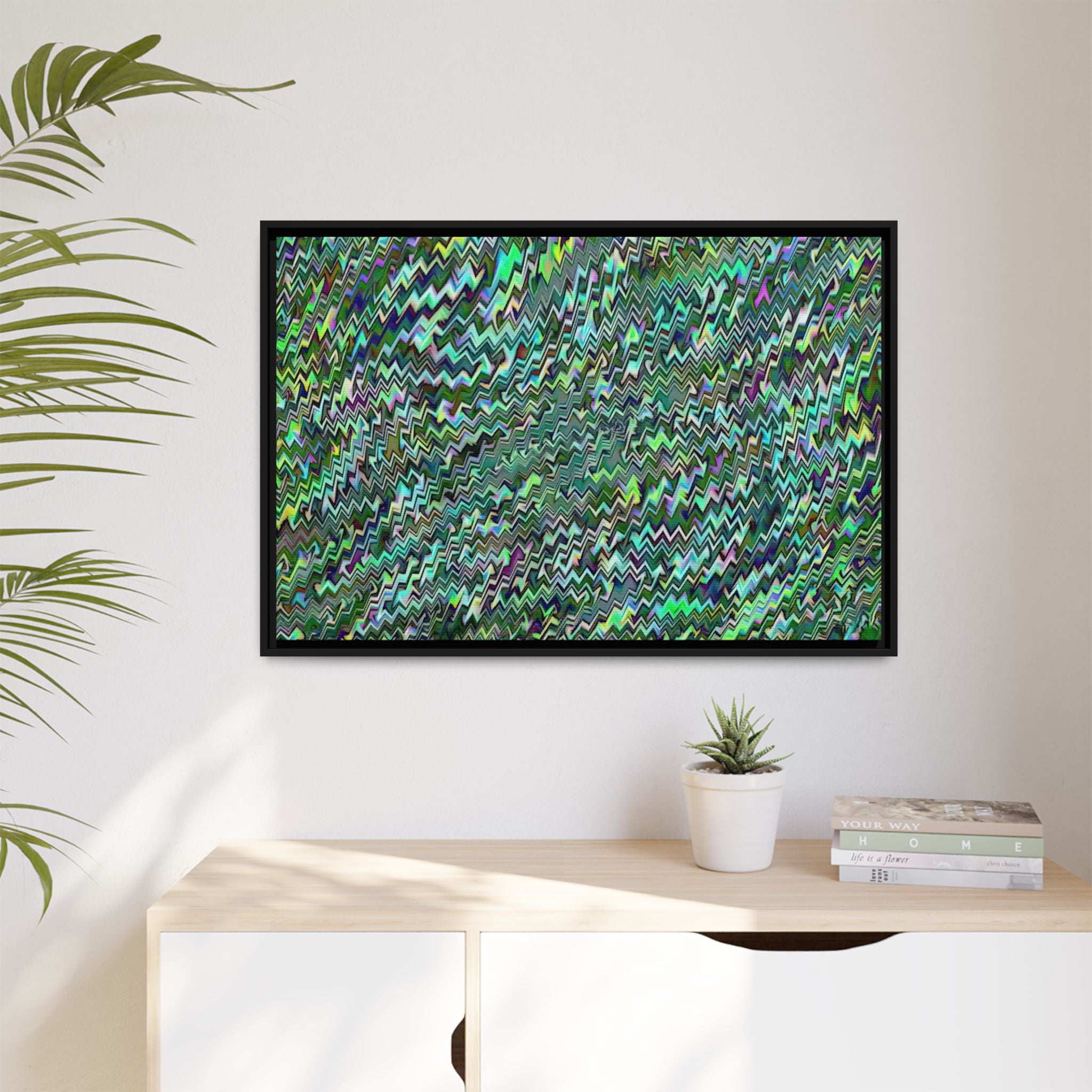 Framed Canvas Art — "GR Jagged"