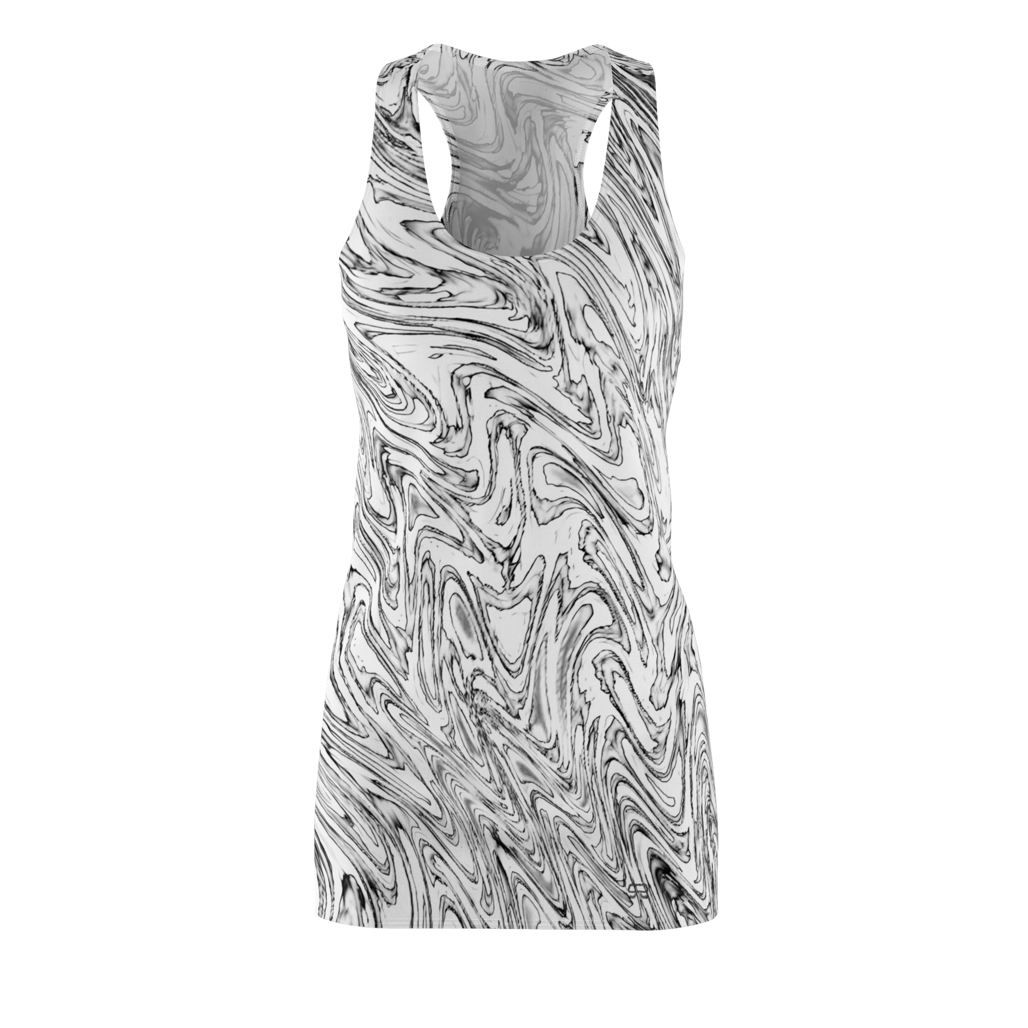 Racerback Dress — Hoops BW (AOP)