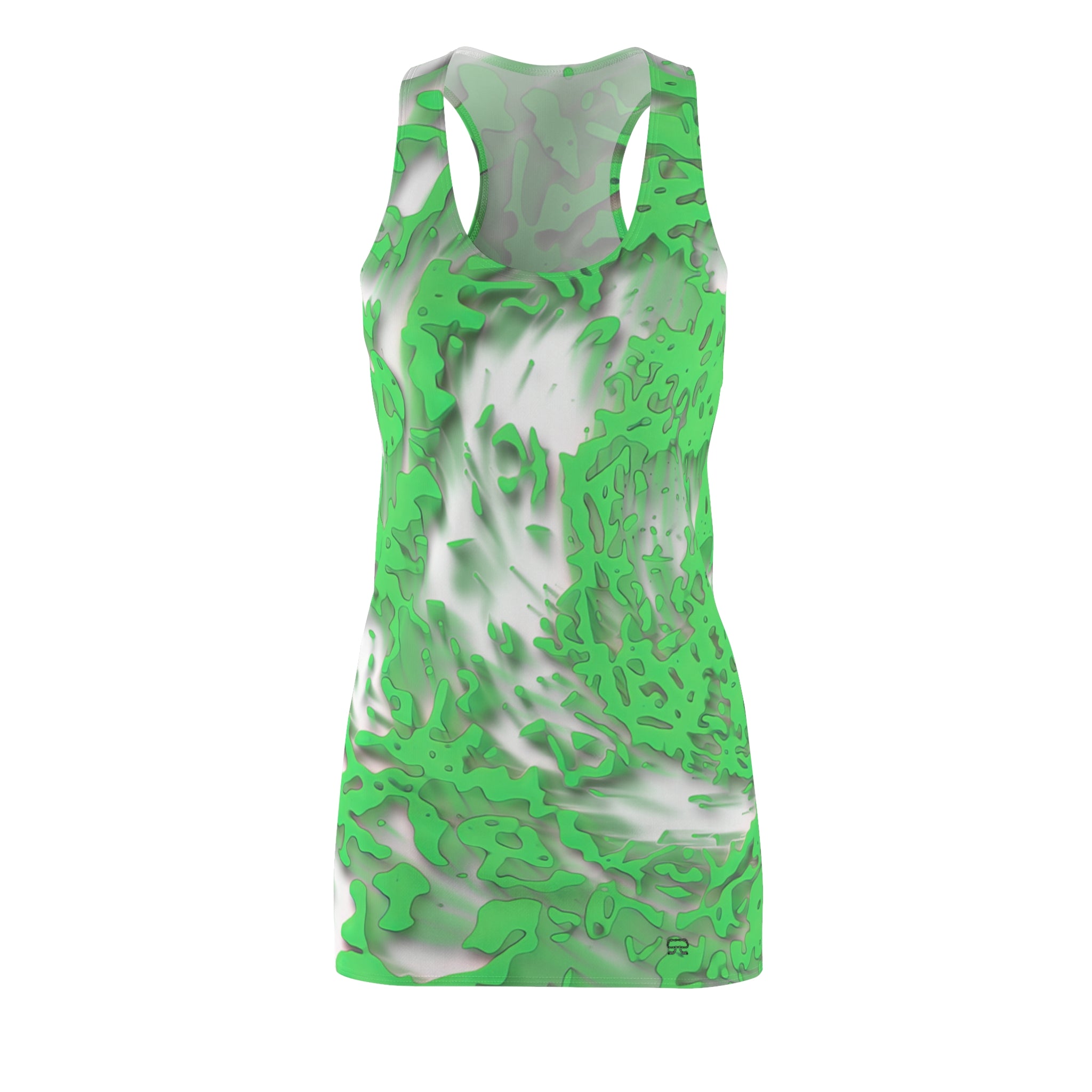 Racerback Dress — Tracers Green (AOP)