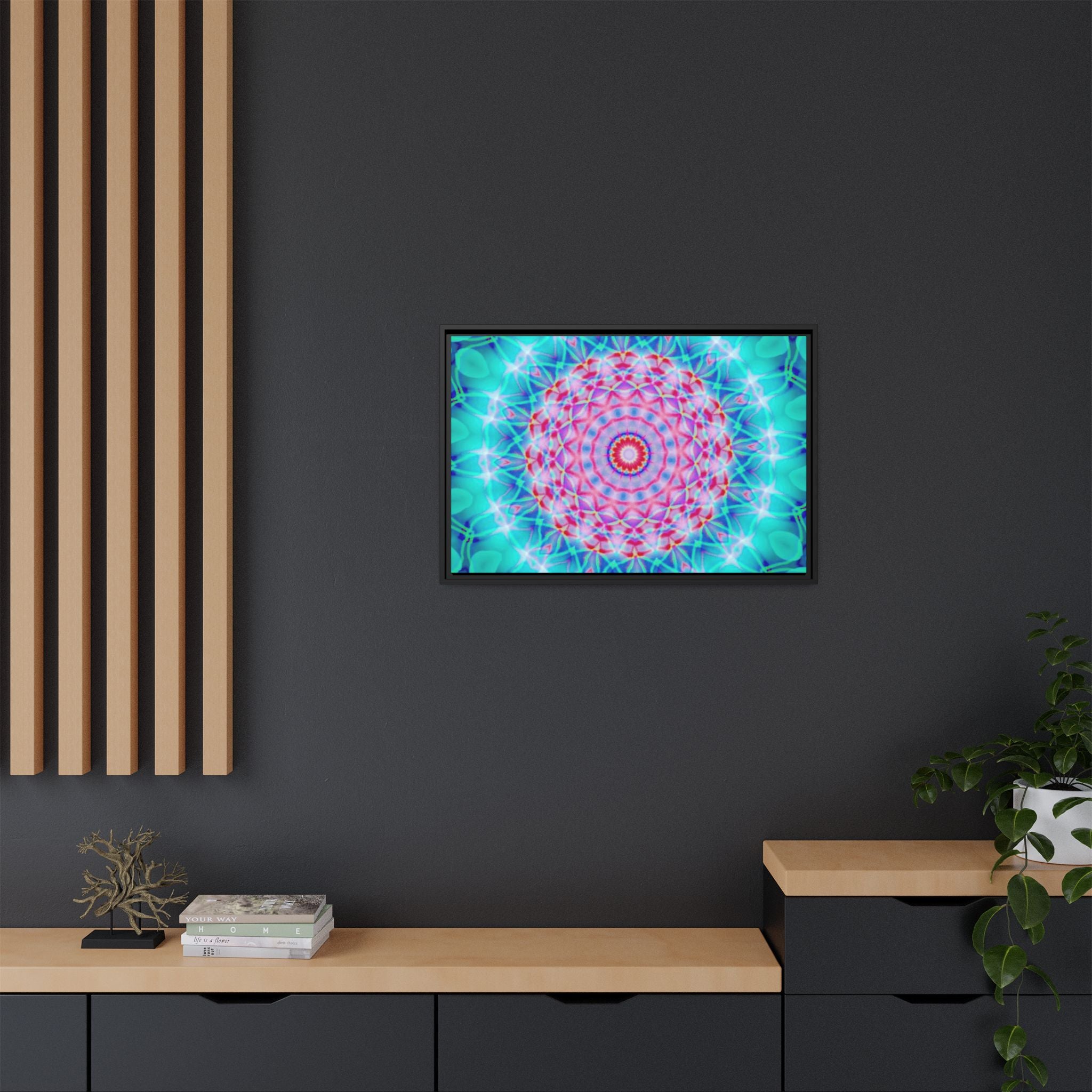 Framed Canvas Art — "Pink Fusion"