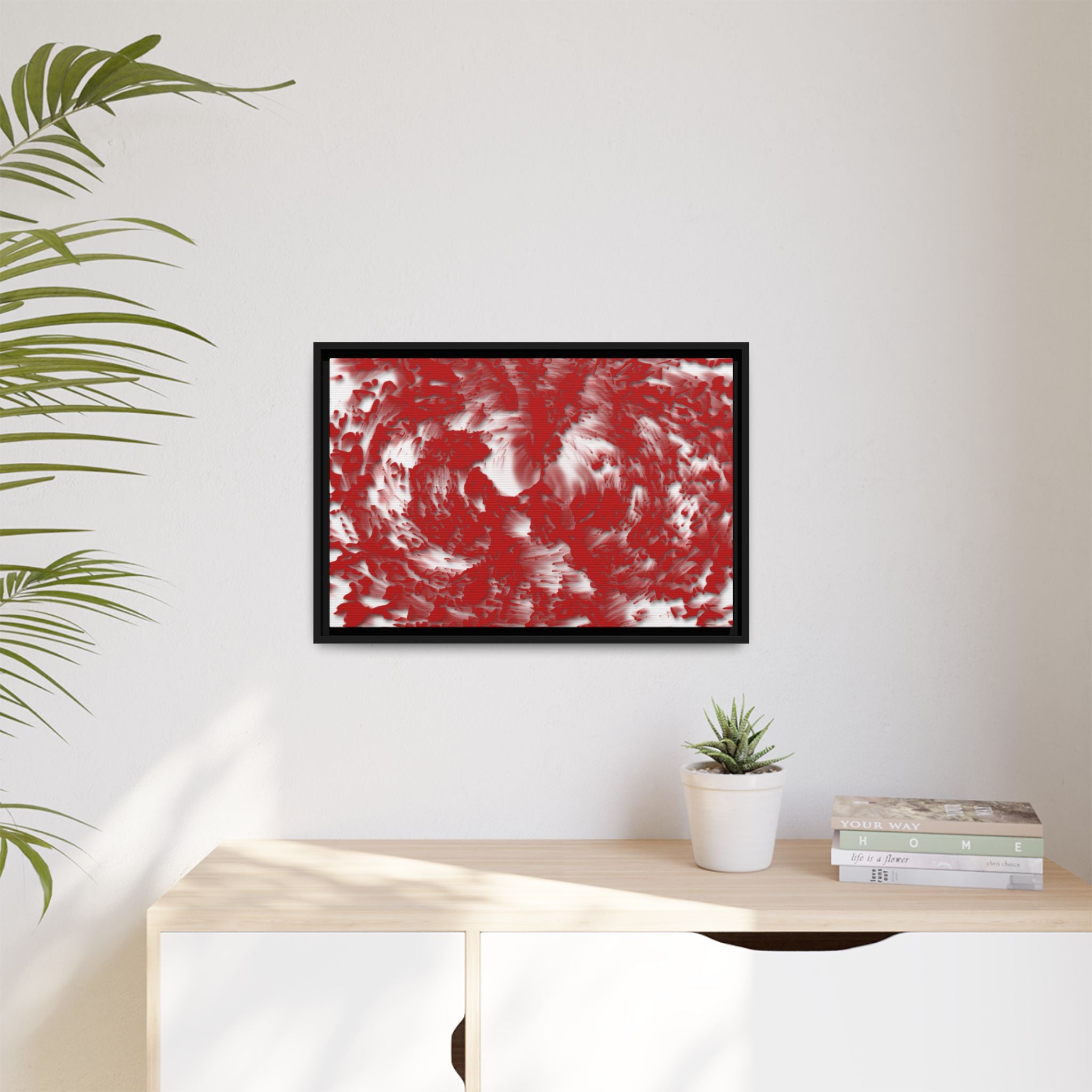 Framed Canvas Art - Tracers Red