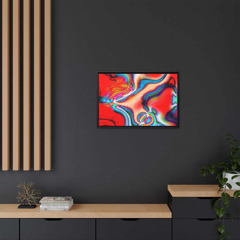 Framed Canvas Art — "Gun Runners Red"