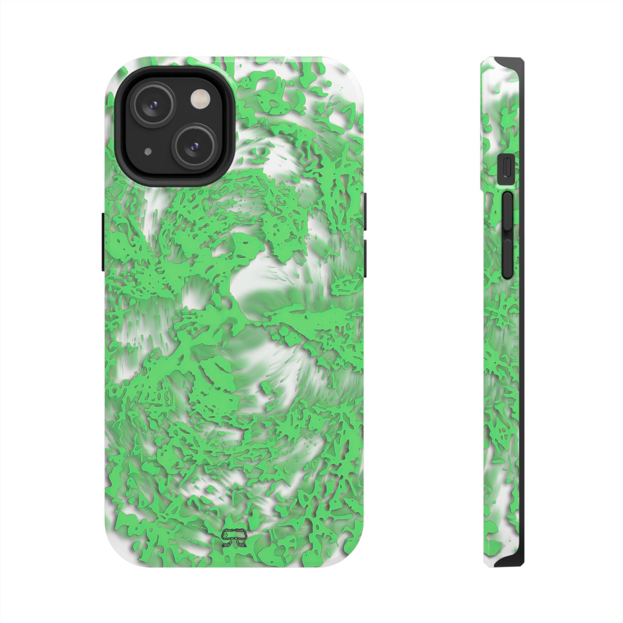 iPhones 11 thru 16 Durable Shockproof Case - Tracers Green