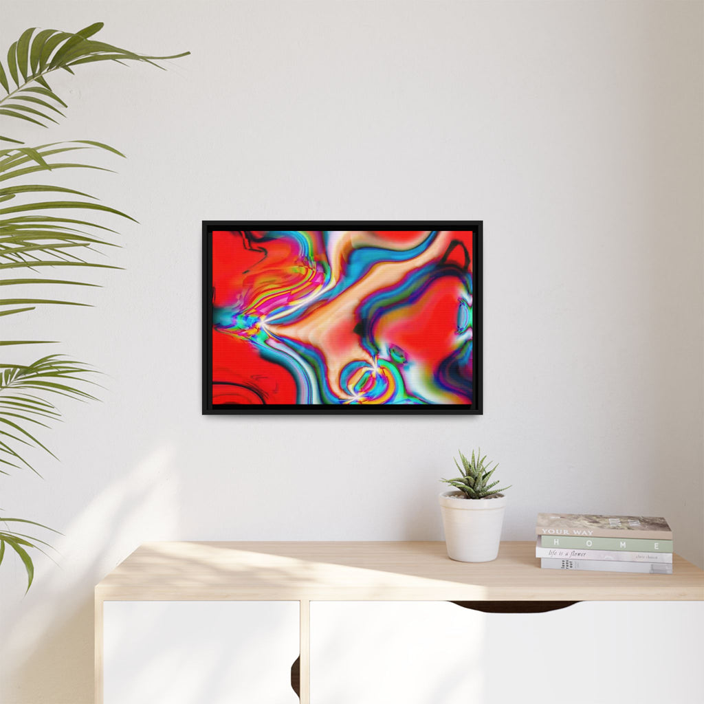 Framed Canvas Art — "Gun Runners Red"
