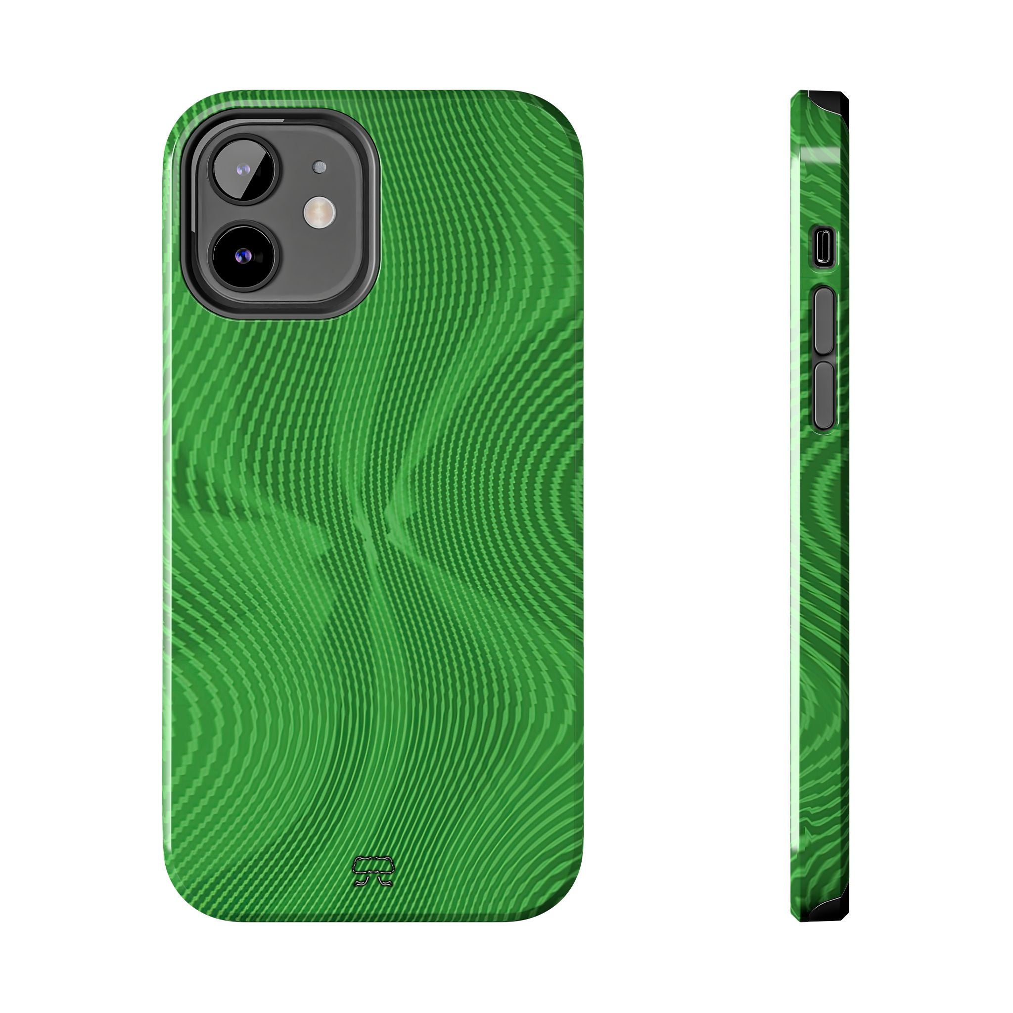 iPhones 11 thru 16 Durable Shockproof Case --- Sun Spots Green