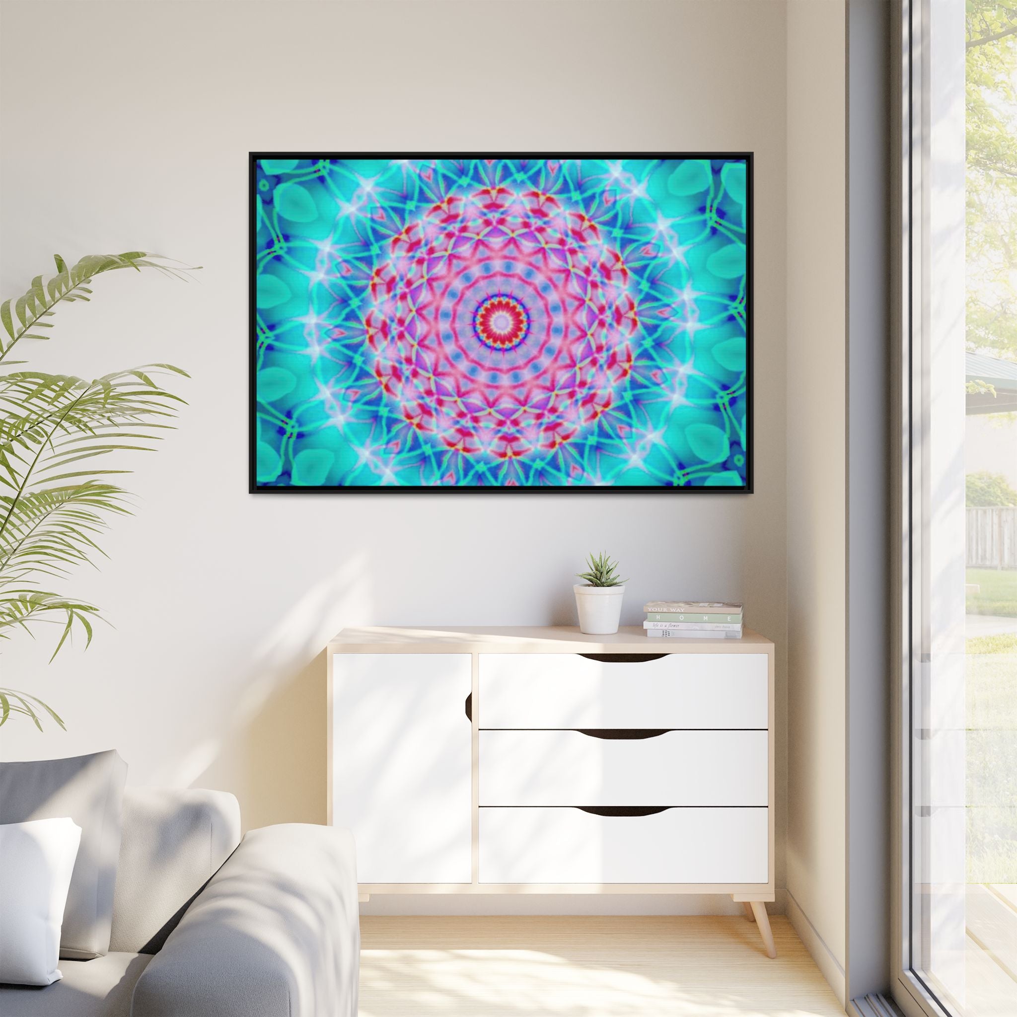 Framed Canvas Art — "Pink Fusion"