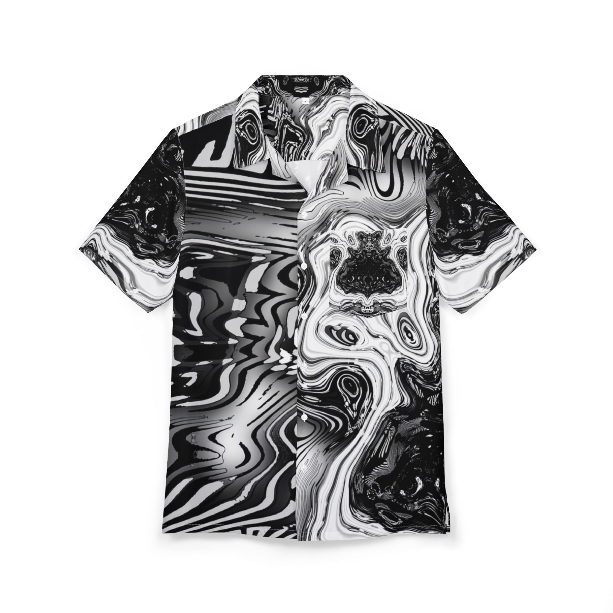 Hawaiian Shirt - Spirit Black and White