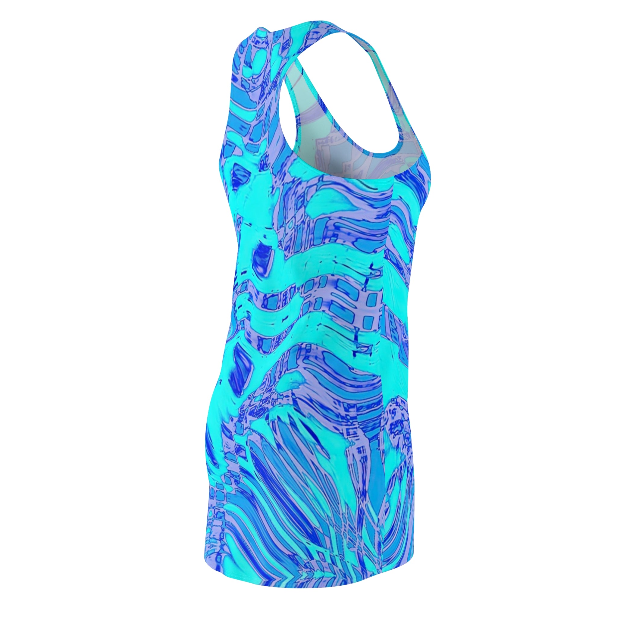 Racerback Dress — Fiesta Blu (AOP)