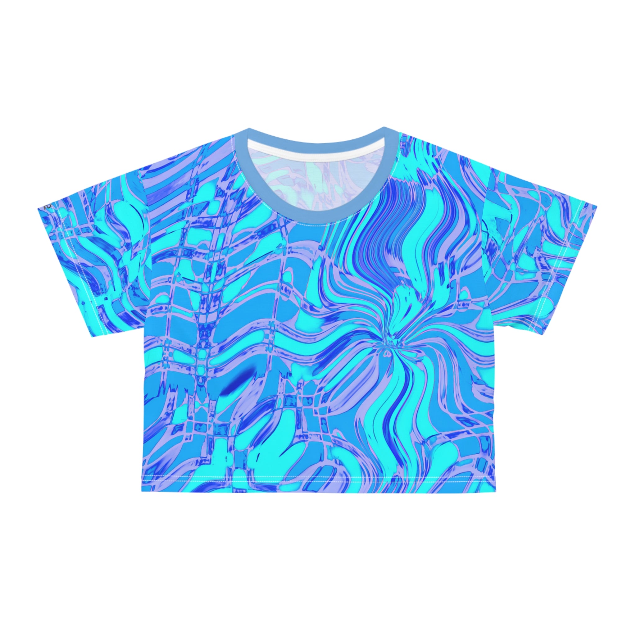 Crop Tee "Fiesta Blu" (AOP)