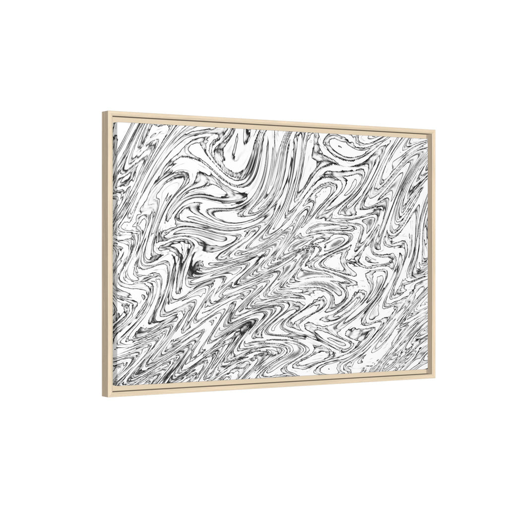 Framed Canvas Art — "Hoops BW"