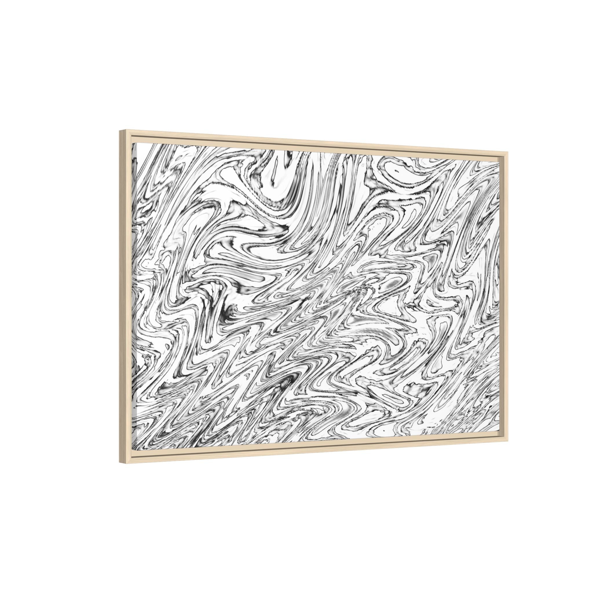 Framed Canvas Art — "Hoops BW"