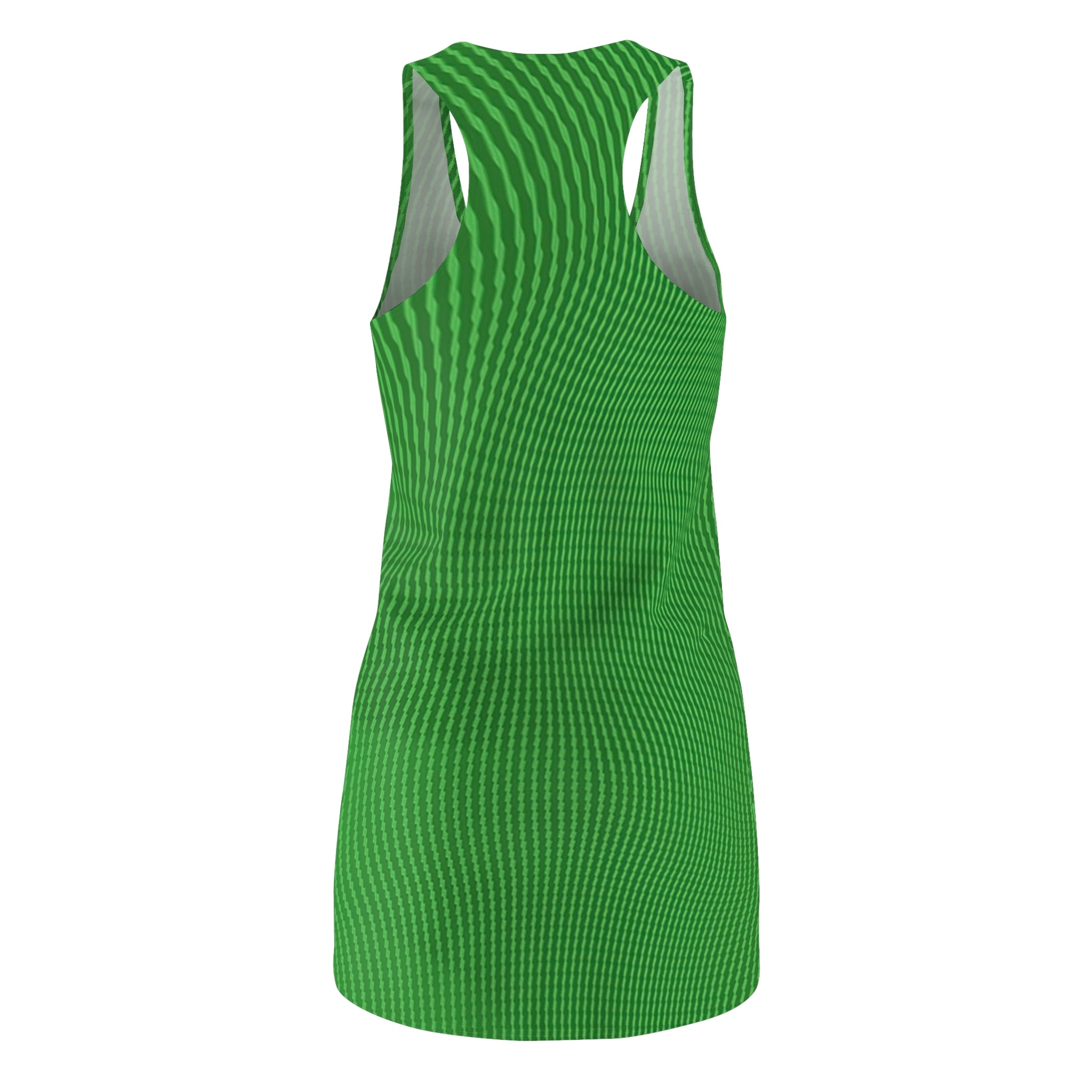 Racerback Dress — Sun Spots Green (AOP)