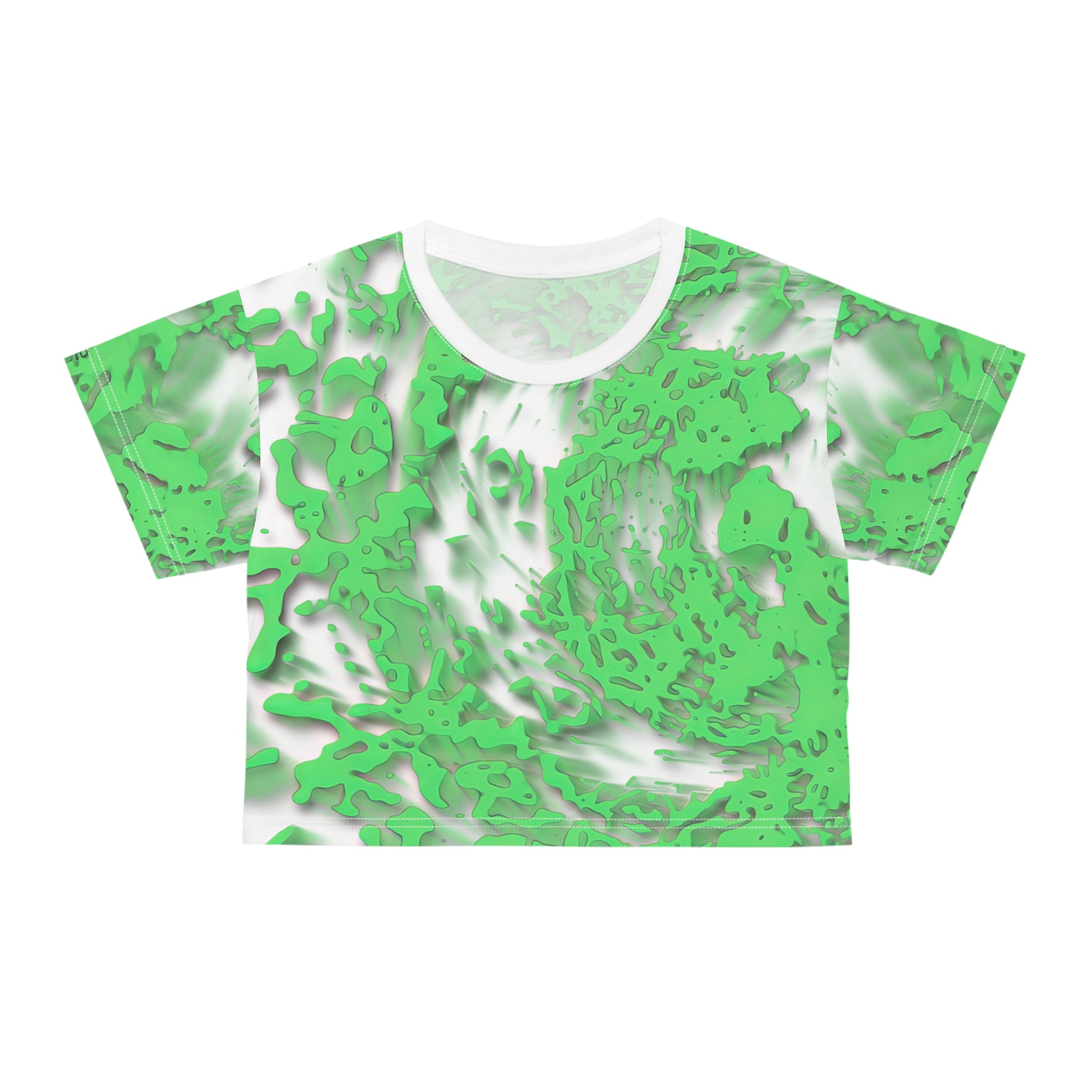 Crop Tee - Tracers Green (AOP)