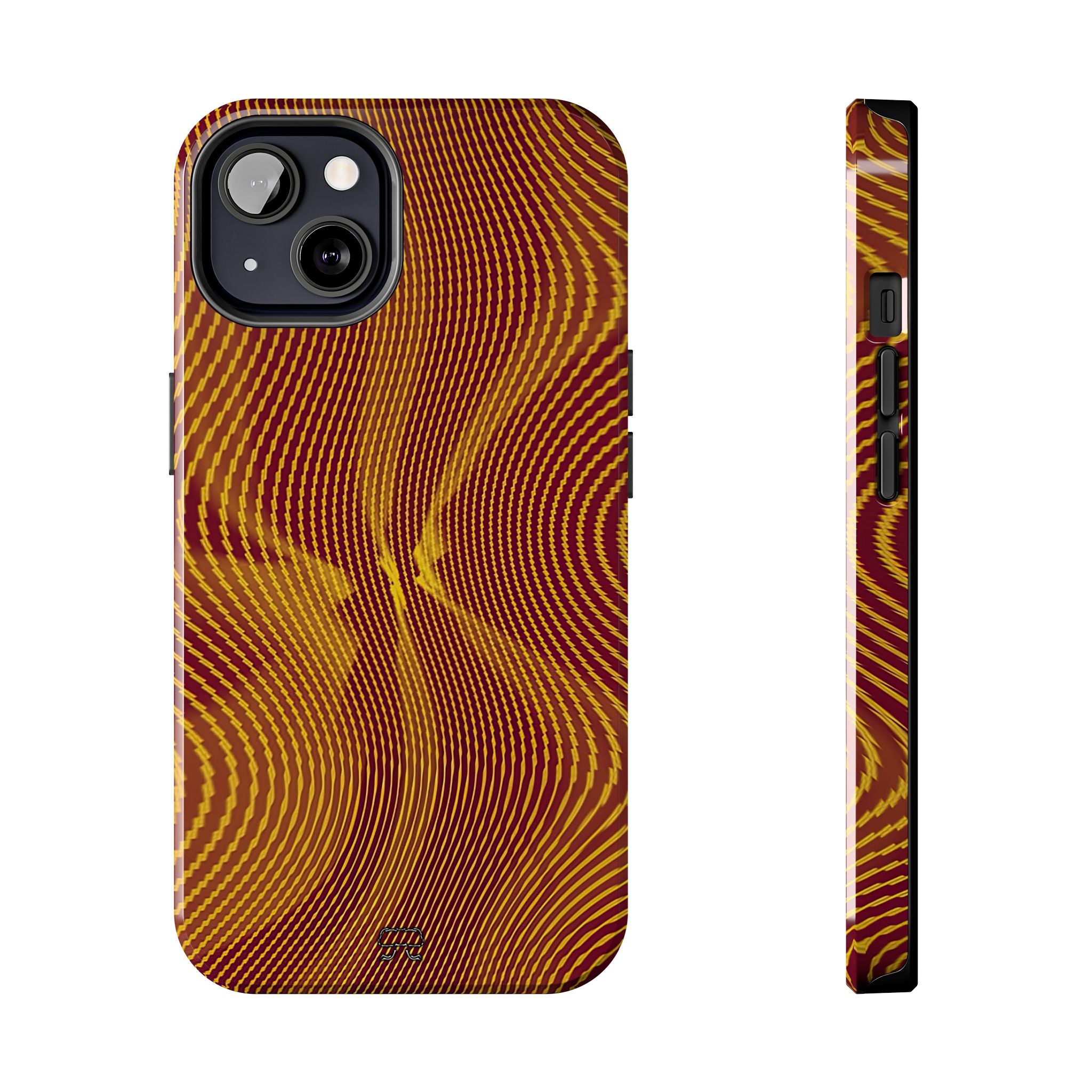 iPhones 11 thru 16 Durable Shockproof Case --- Sun Spots Gold