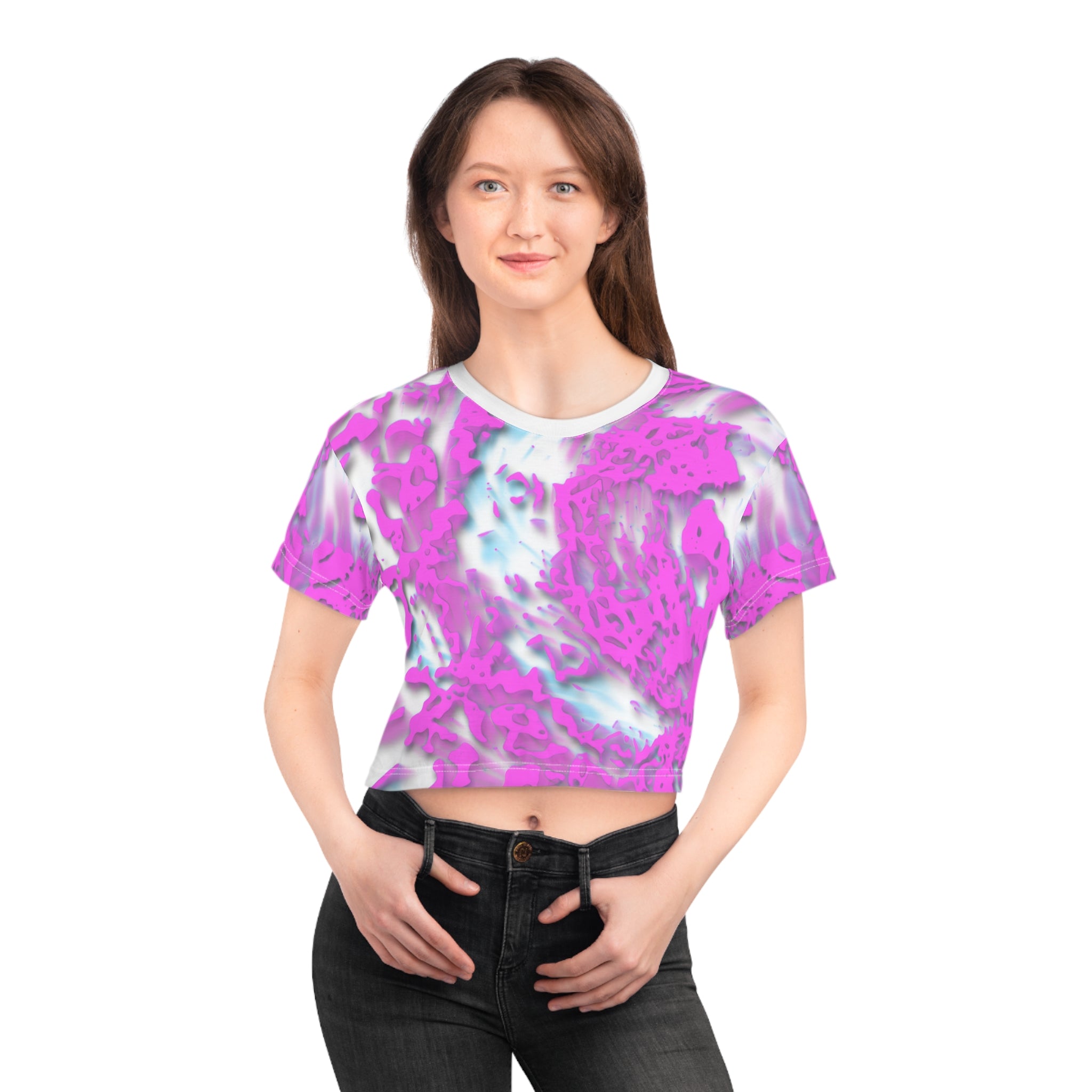 Crop Tee - Tracers Cotton Candy (AOP)
