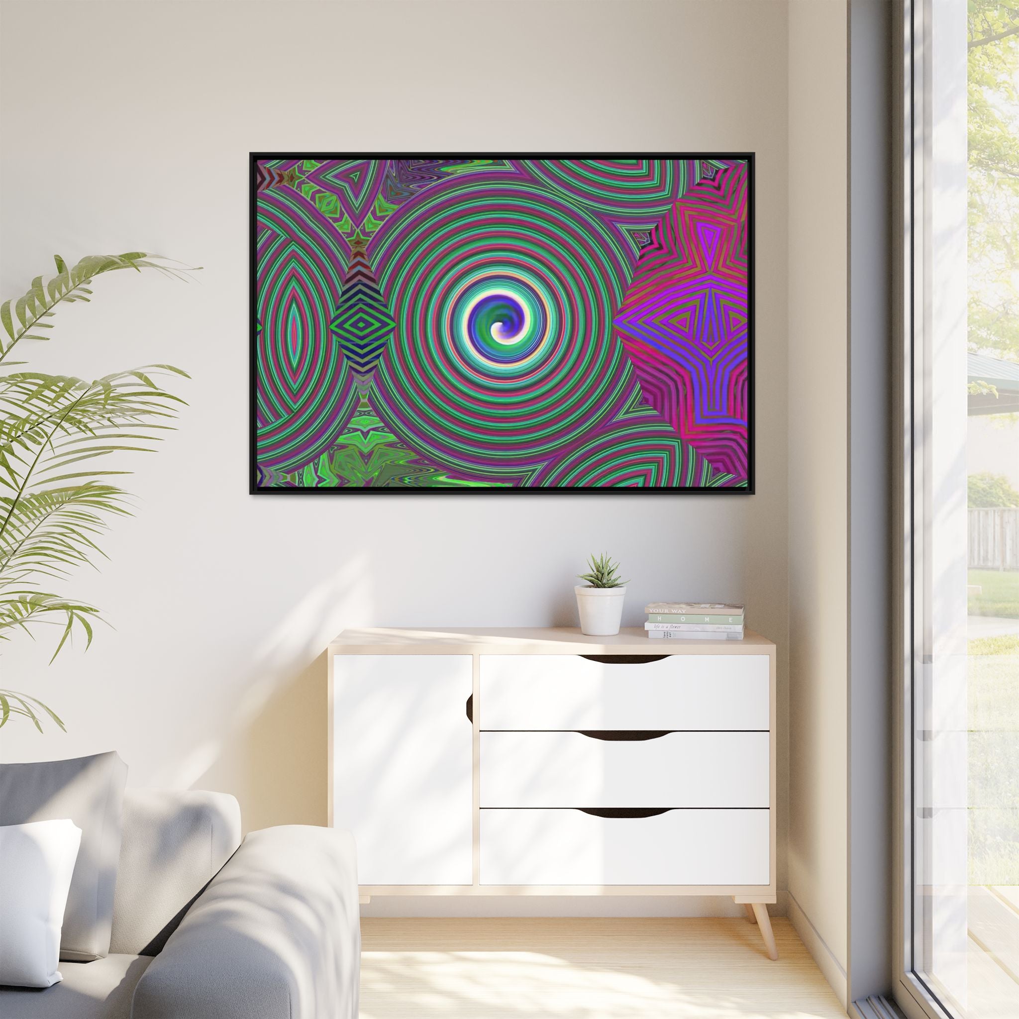 Framed Canvas Art — "Spiroic"