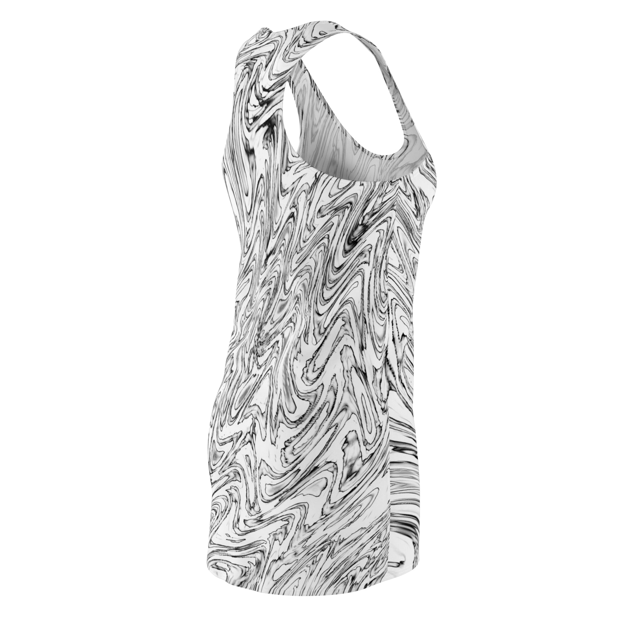 Racerback Dress — Hoops BW (AOP)