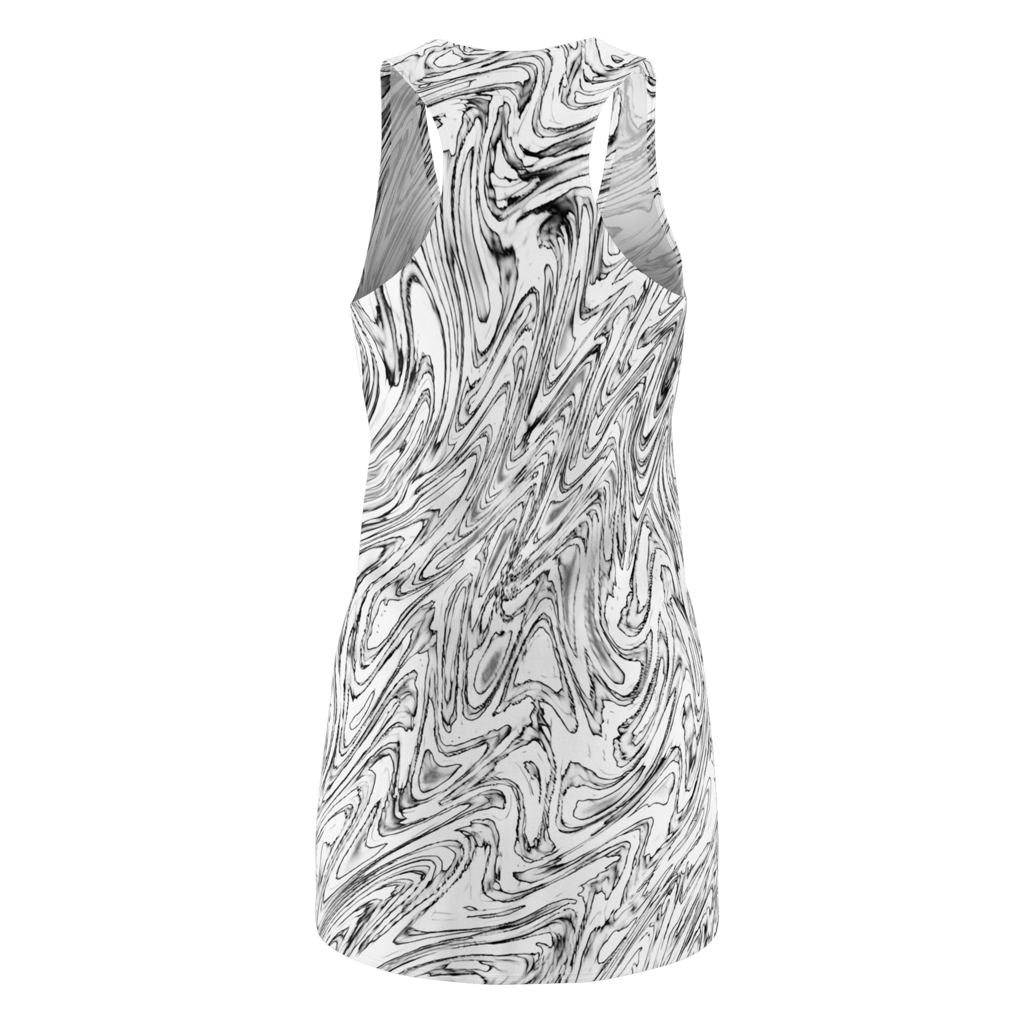 Racerback Dress — Hoops BW (AOP)