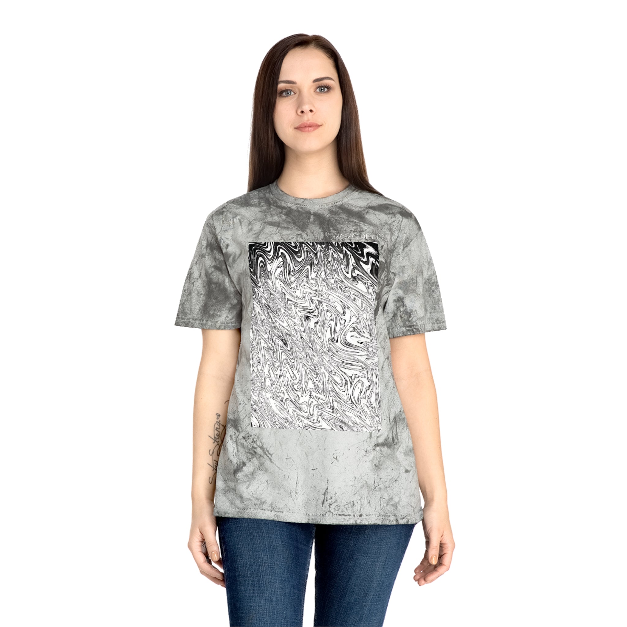Marbled T-Shirt - Hoops BW