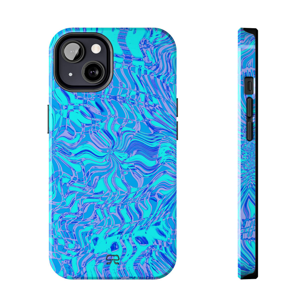 iPhones 11 thru 16 Durable Shockproof Case --- Fiesta Blu