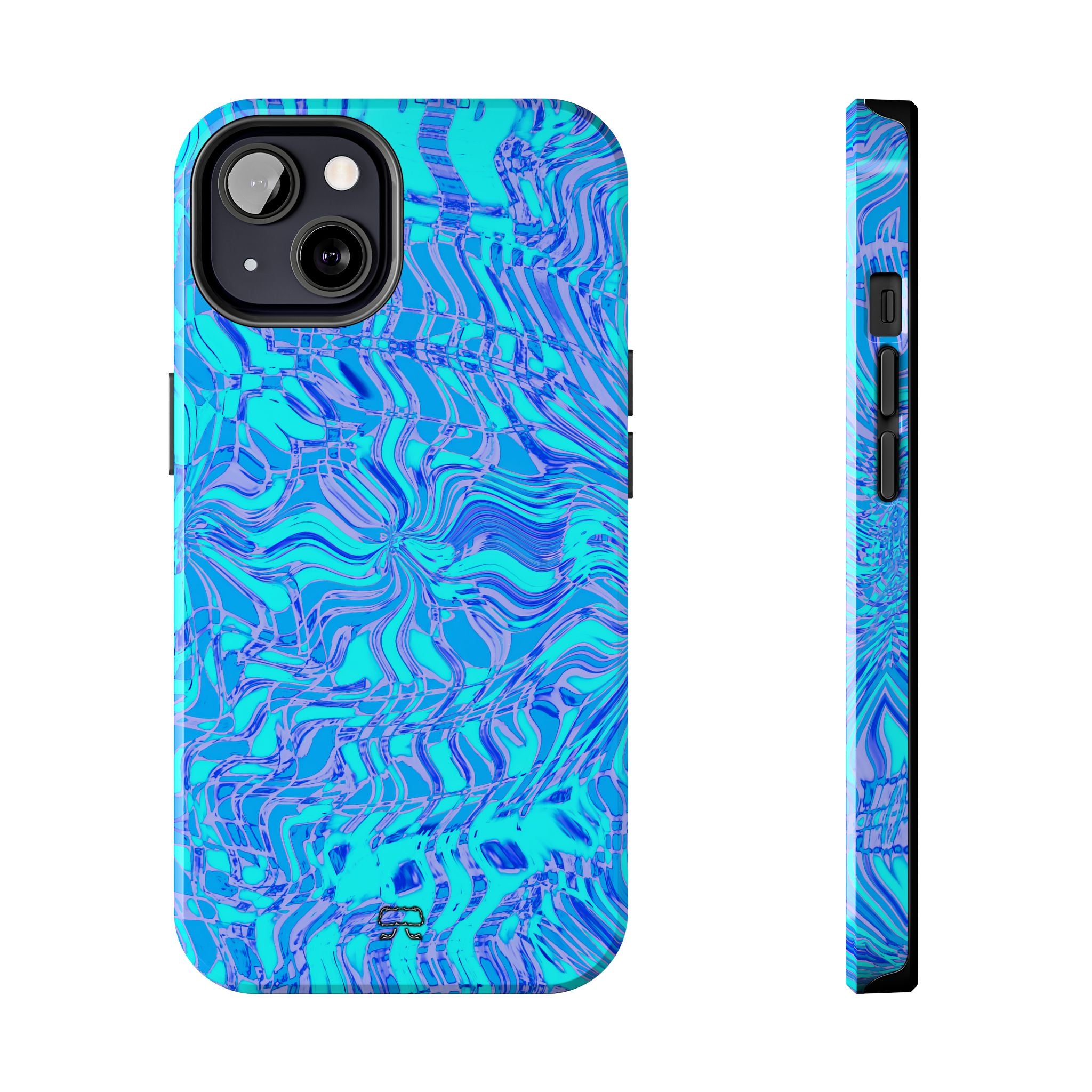 iPhones 11 thru 16 Durable Shockproof Case --- Fiesta Blu