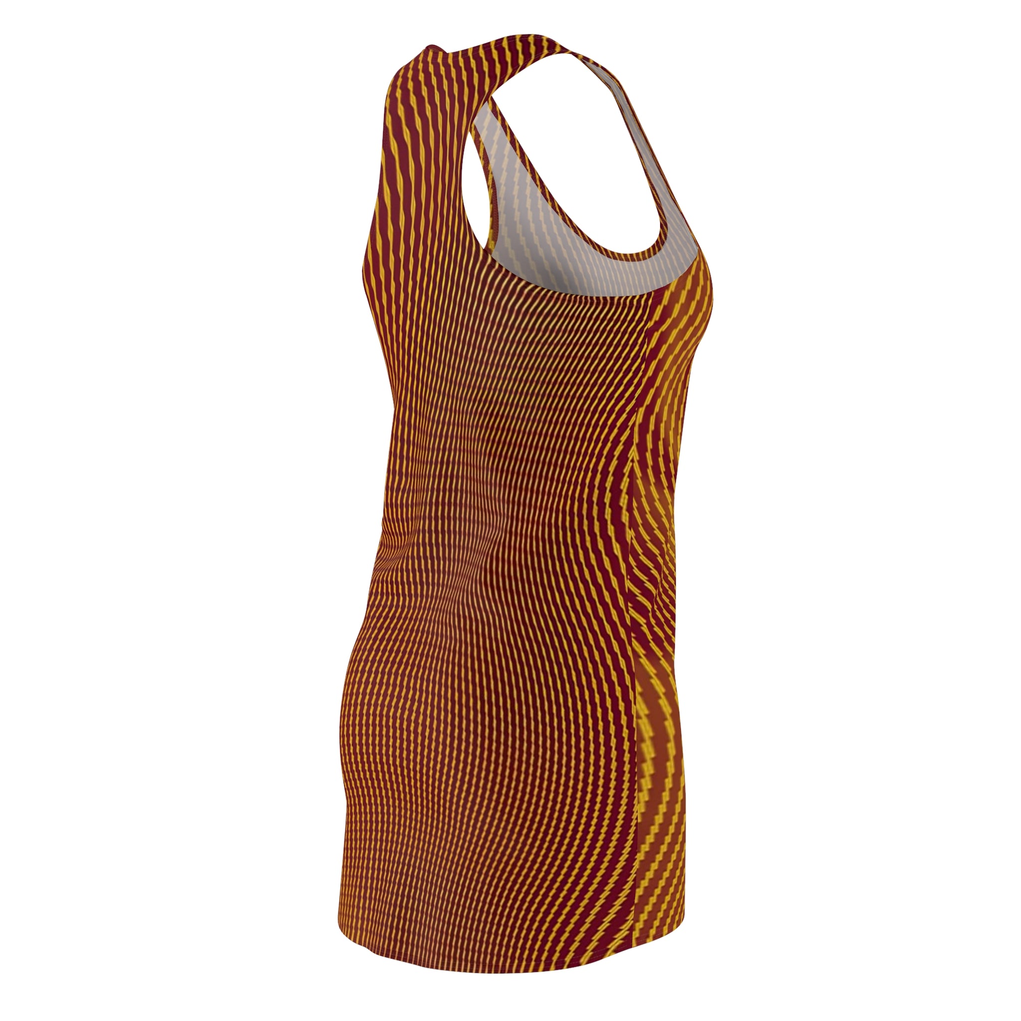 Racerback Dress — Sun Spots Gold (AOP)