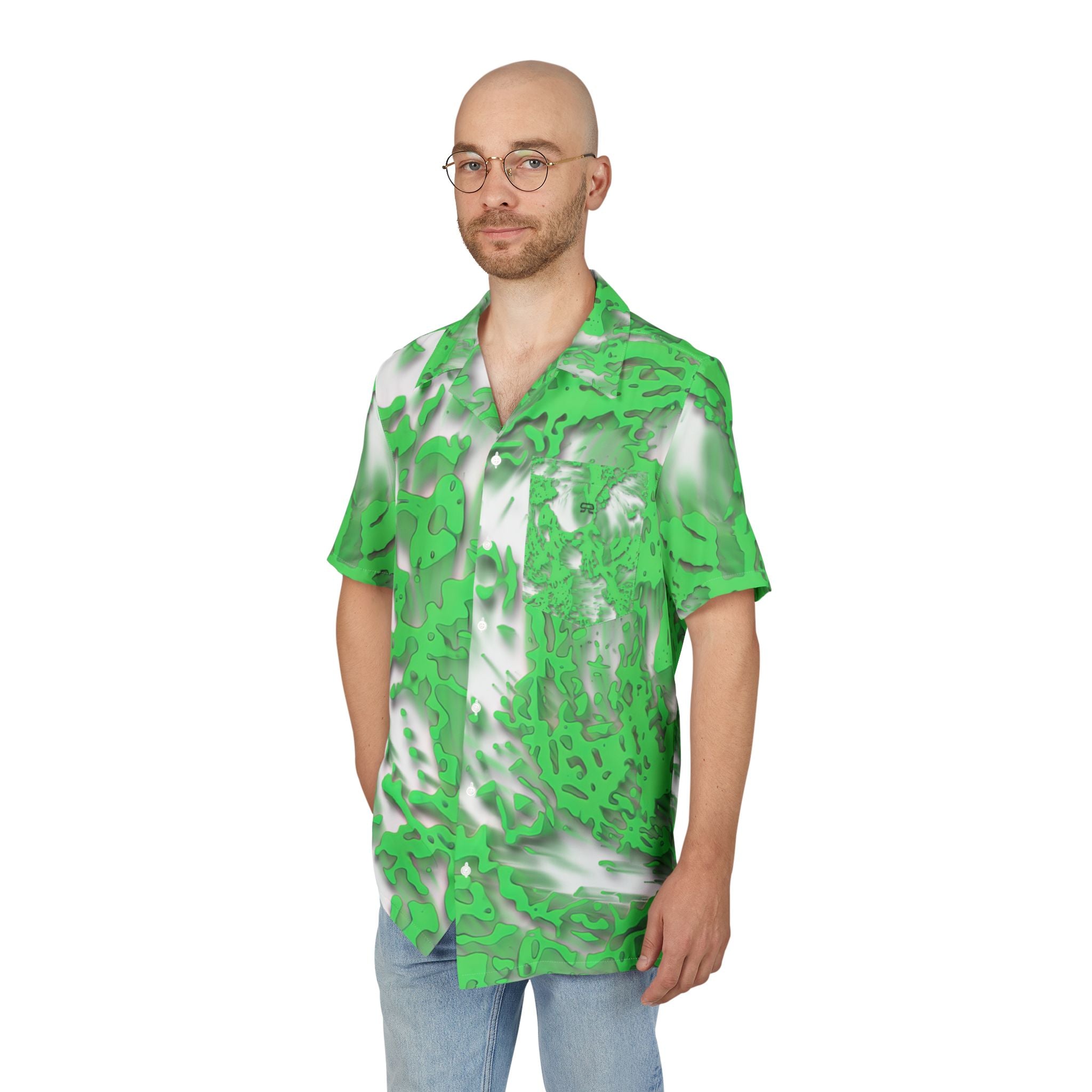 Hawaiian Shirt - Tracer Green (AOP)