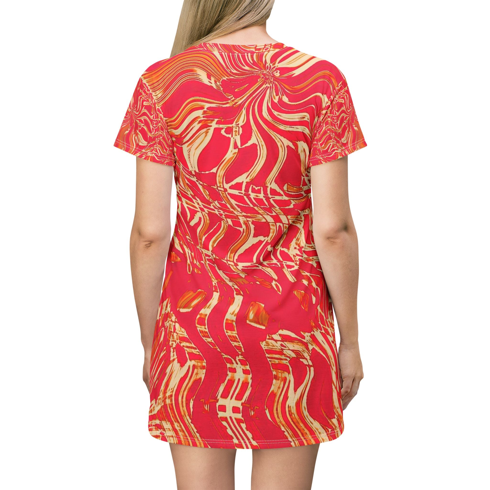T-Shirt Dress - Fiesta Flame