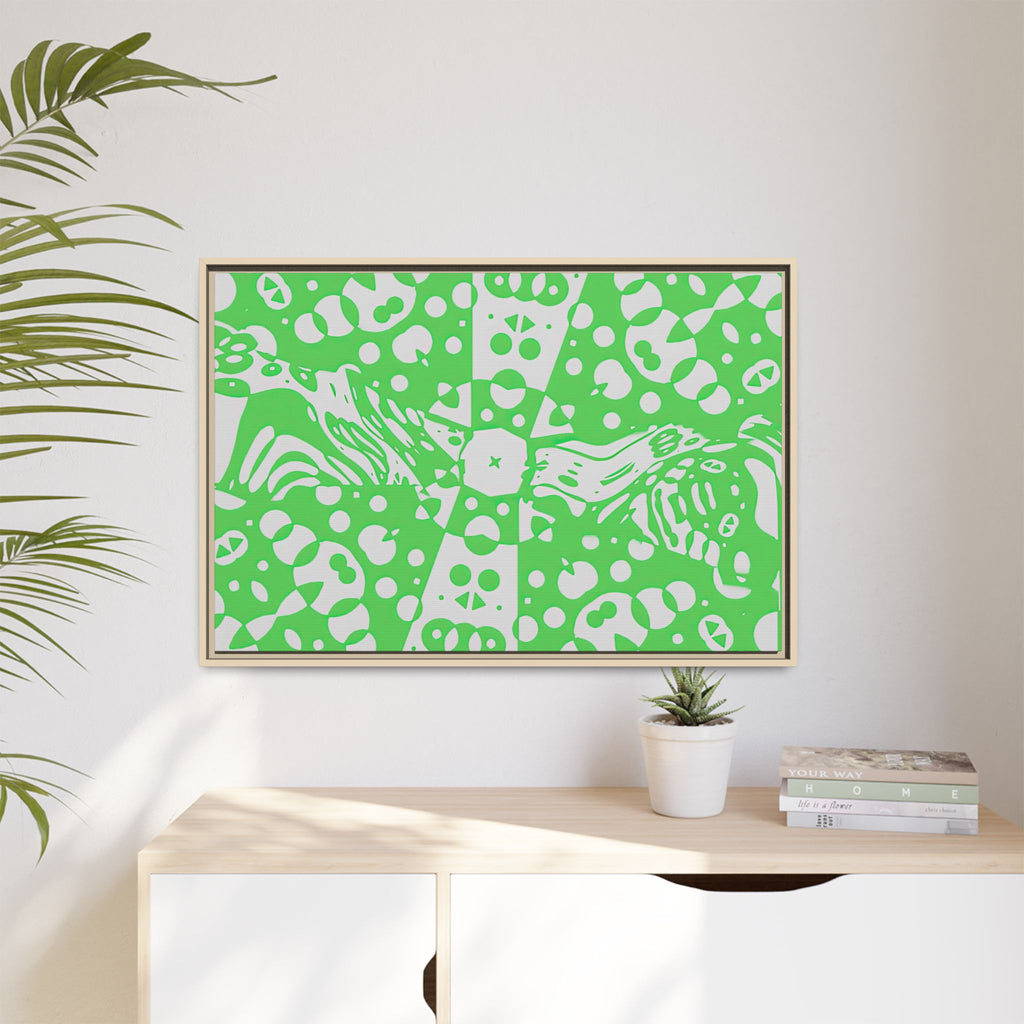 Framed Canvas Art - Aztec G
